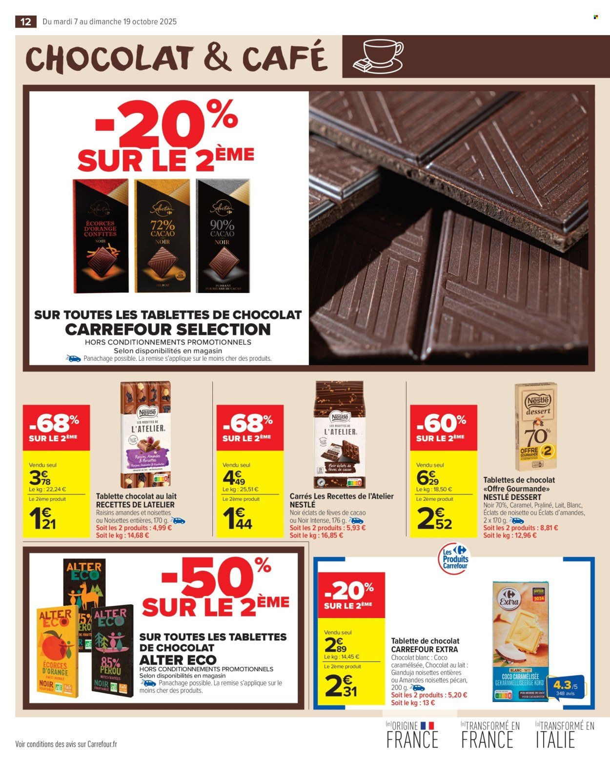 Catalogue CARREFOUR MARKET - CHOCOLAT & CAFÉ (2025-10-07 - 2025-10-19)
