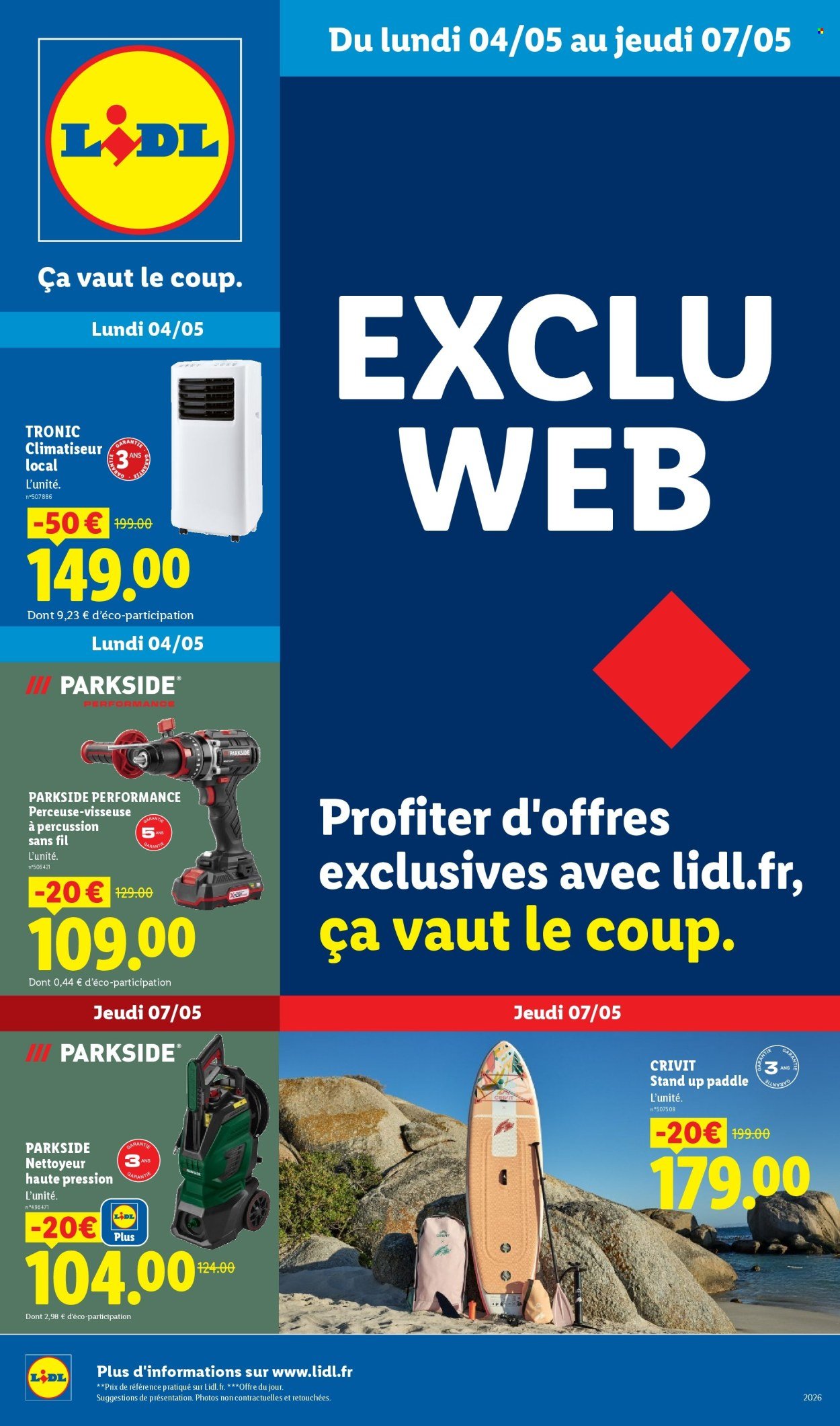 Catalogue LIDL - Les Exclu Web de la semaine (2026-05-04 - 2026-05-07)