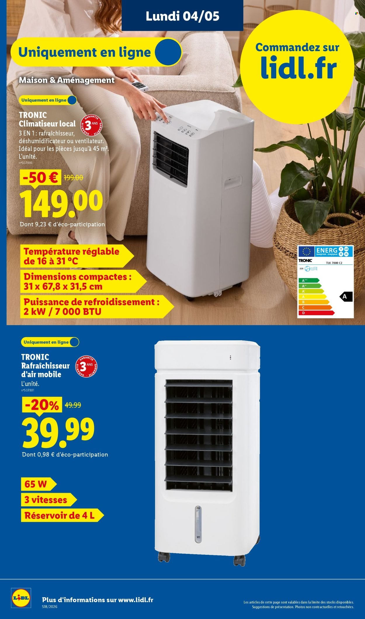 Catalogue LIDL - Les Exclu Web de la semaine (2026-05-04 - 2026-05-07)