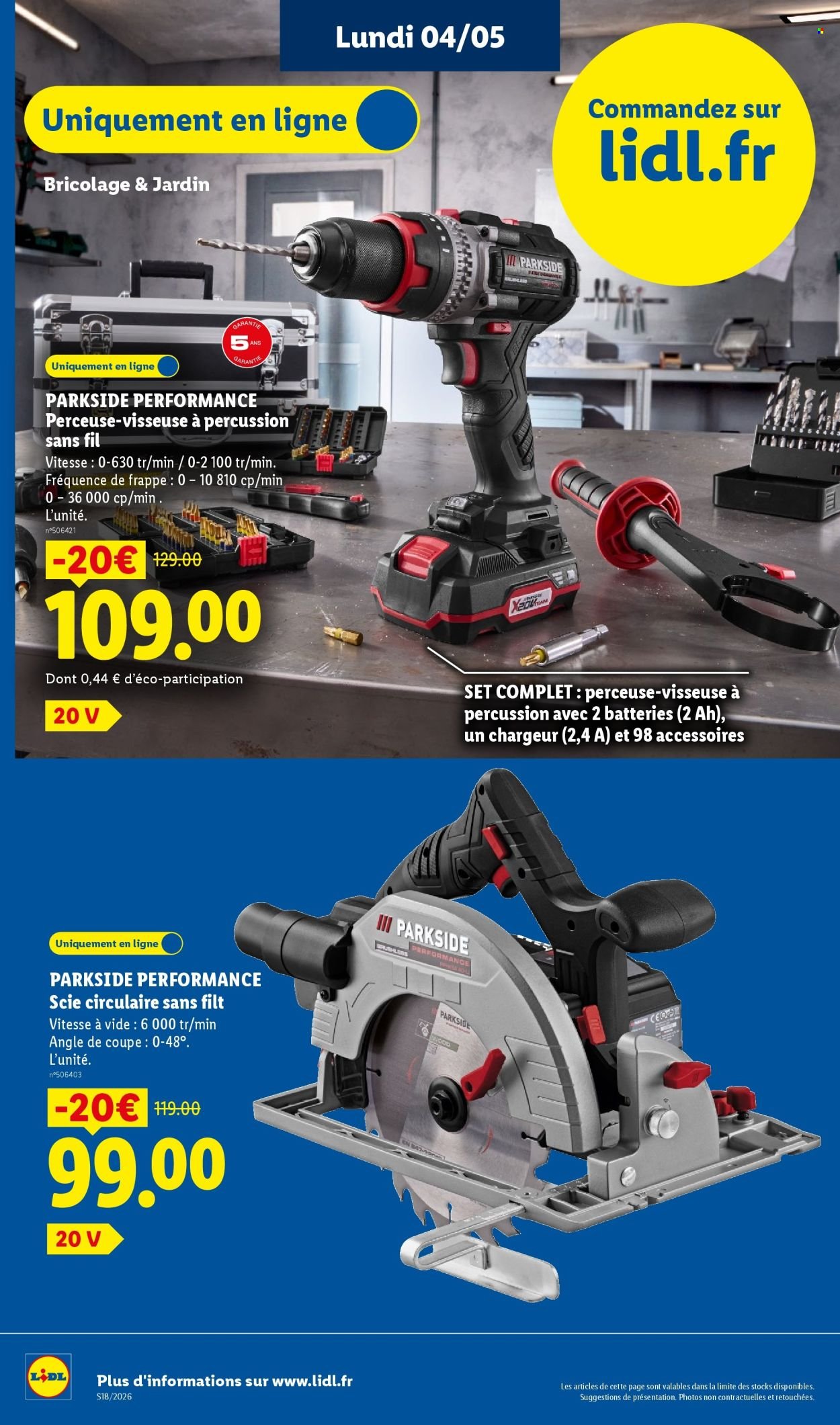 Catalogue LIDL - Les Exclu Web de la semaine (2026-05-04 - 2026-05-07)