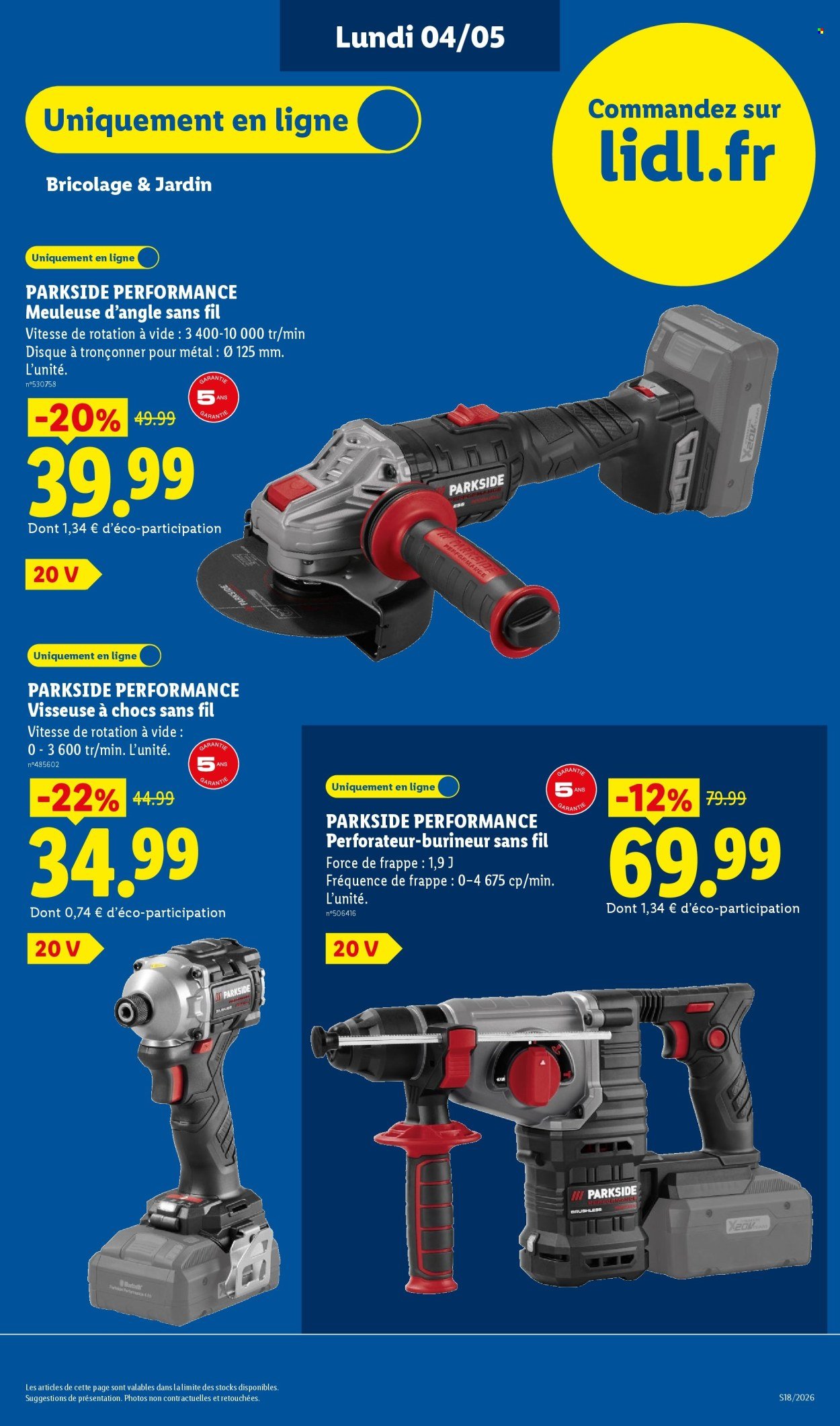 Catalogue LIDL - Les Exclu Web de la semaine (2026-05-04 - 2026-05-07)