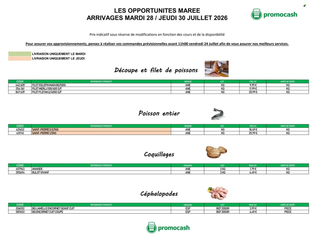 Catalogue PROMOCASH - Offre marée