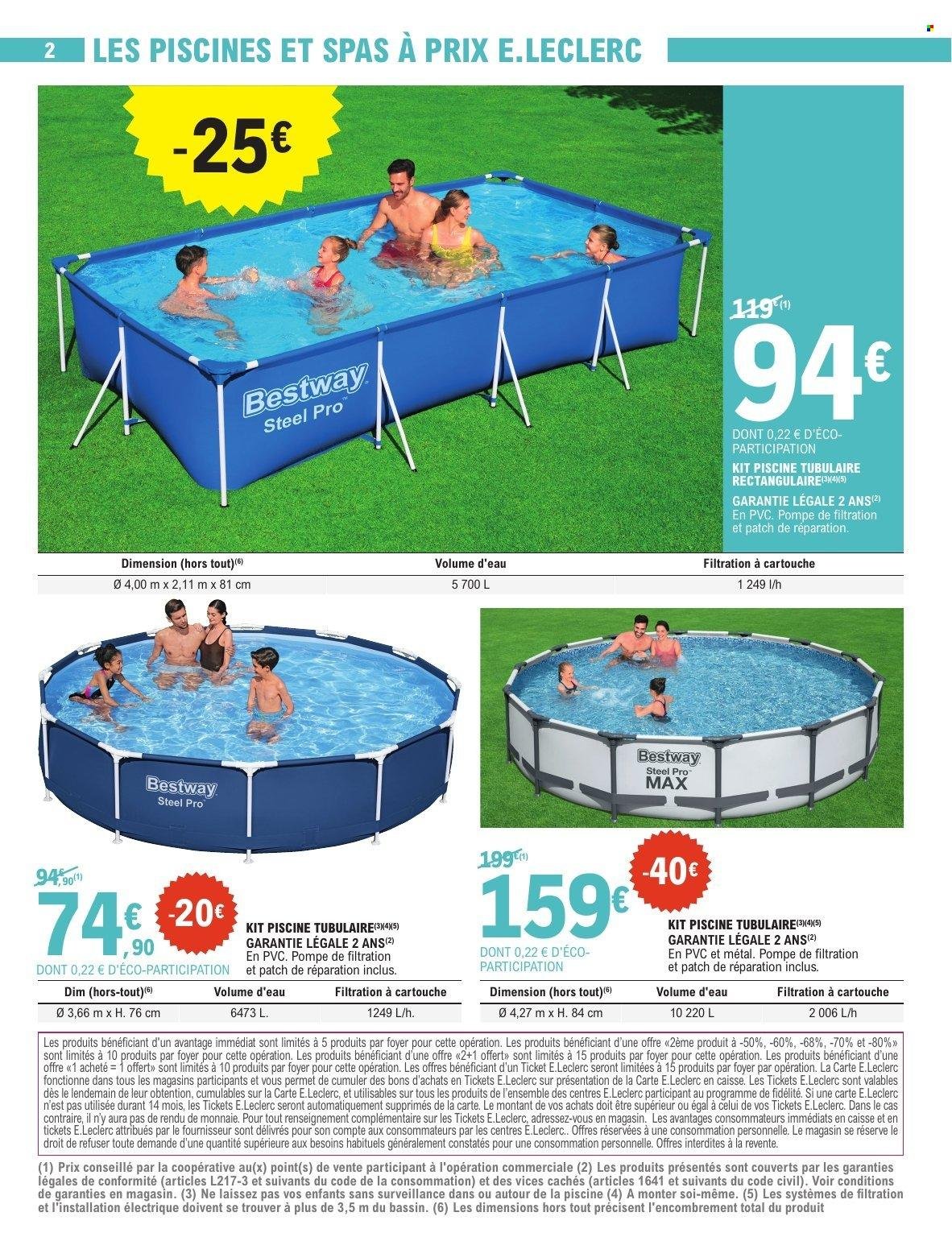 Catalogue E.LECLERC - SELECTION LOISIRS EXTERIEURS PISCINE