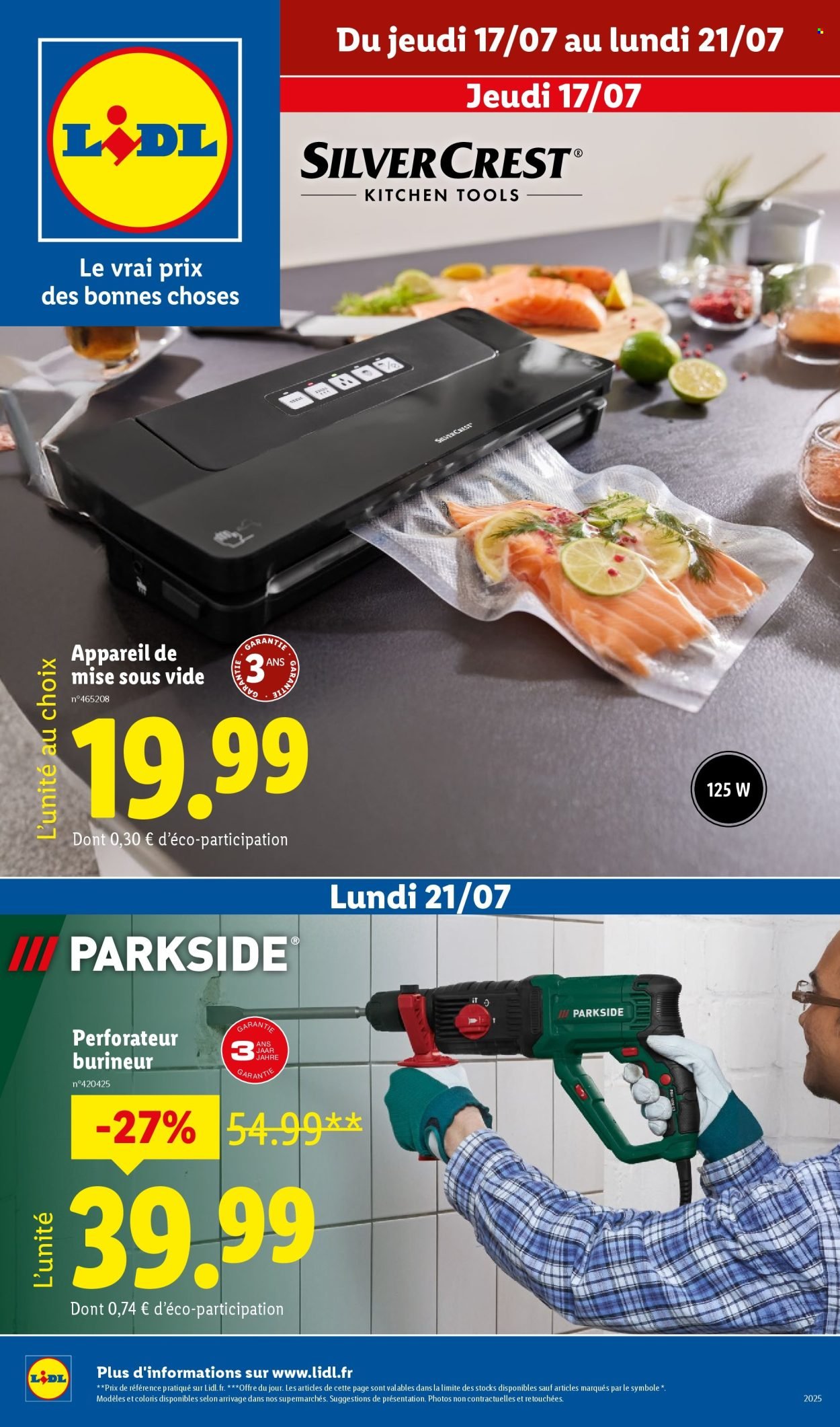 Catalogue LIDL - Les bonnes affaires de la semaine (2025-07-17 - 2025-07-21)