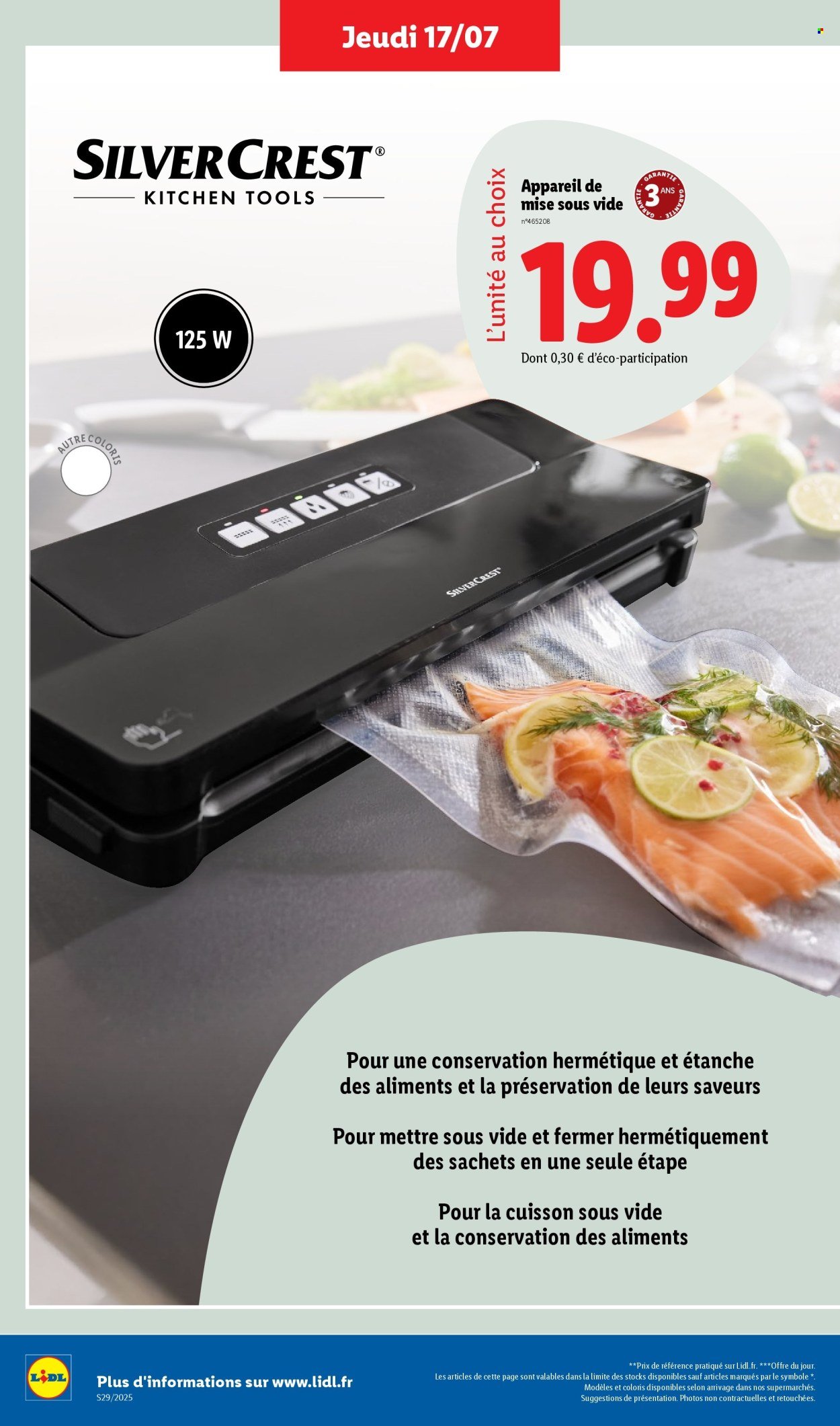 Catalogue LIDL - Les bonnes affaires de la semaine (2025-07-17 - 2025-07-21)