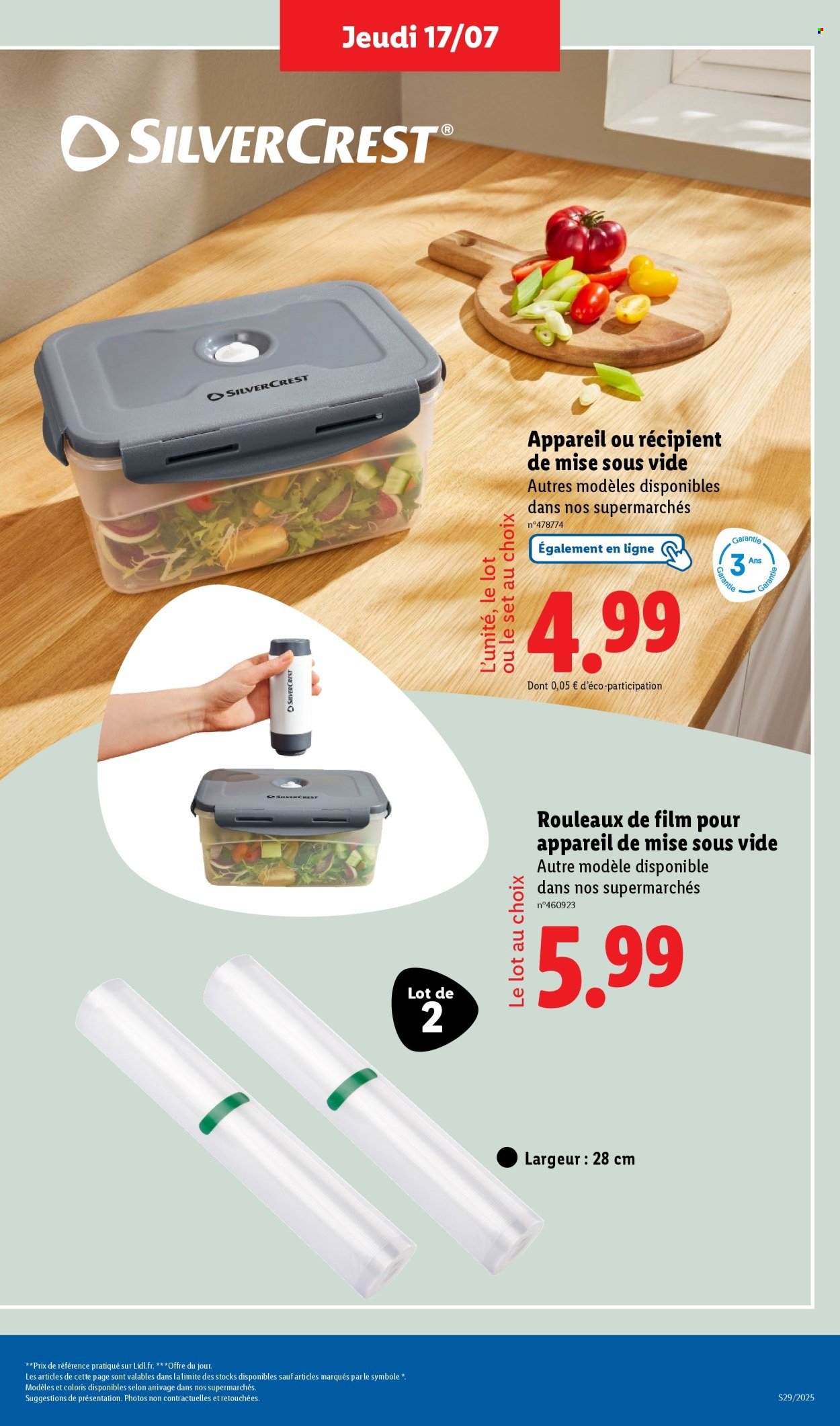 Catalogue LIDL - Les bonnes affaires de la semaine (2025-07-17 - 2025-07-21)