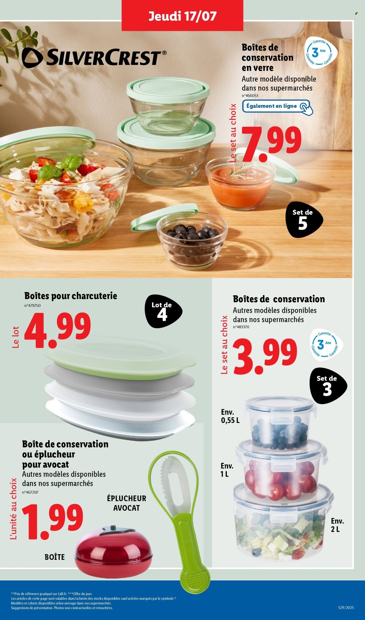 Catalogue LIDL - Les bonnes affaires de la semaine (2025-07-17 - 2025-07-21)