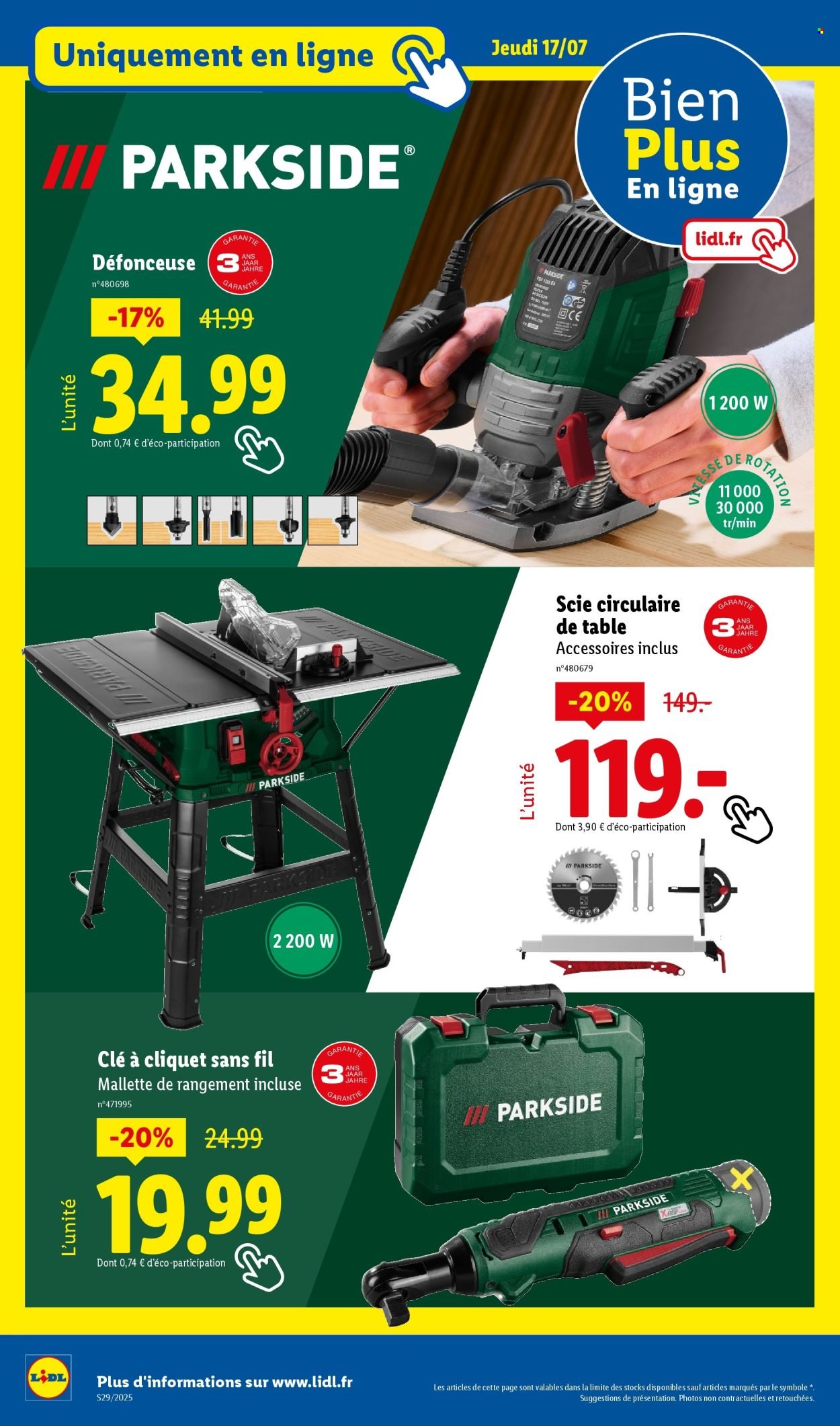Catalogue LIDL - Les bonnes affaires de la semaine (2025-07-17 - 2025-07-21)