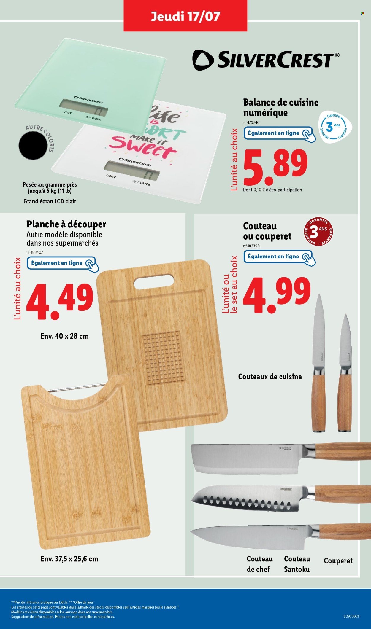 Catalogue LIDL - Les bonnes affaires de la semaine (2025-07-17 - 2025-07-21)