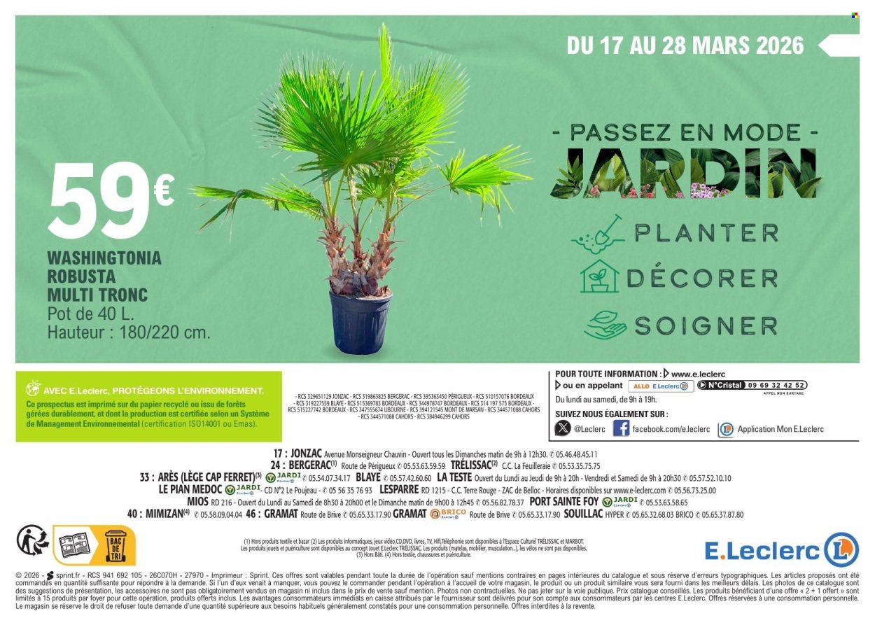 Catalogue E.LECLERC - VEGETAUX