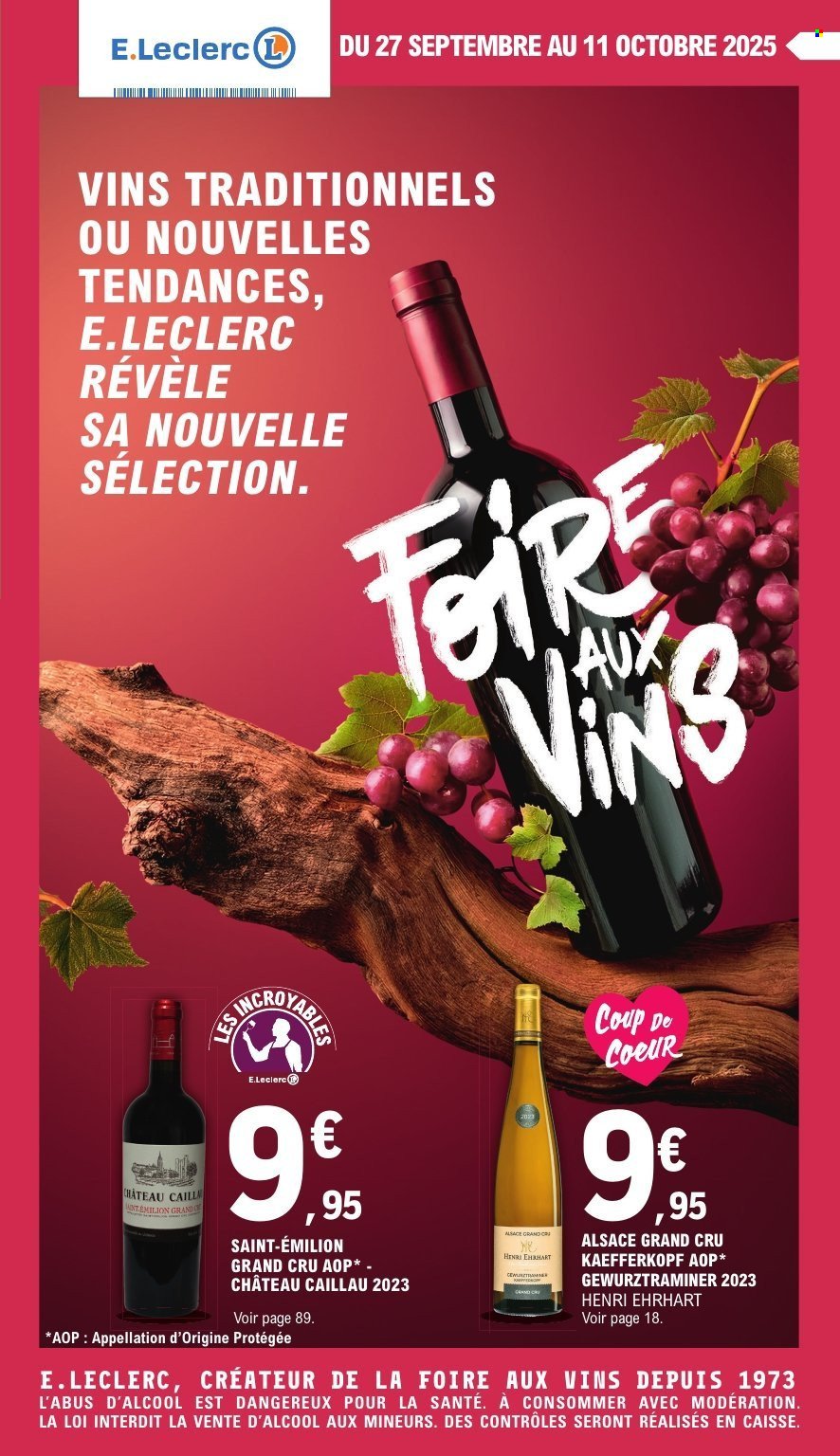 Catalogue E.LECLERC - FOIRE AUX VINS (2025-09-27 - 2025-10-11)
