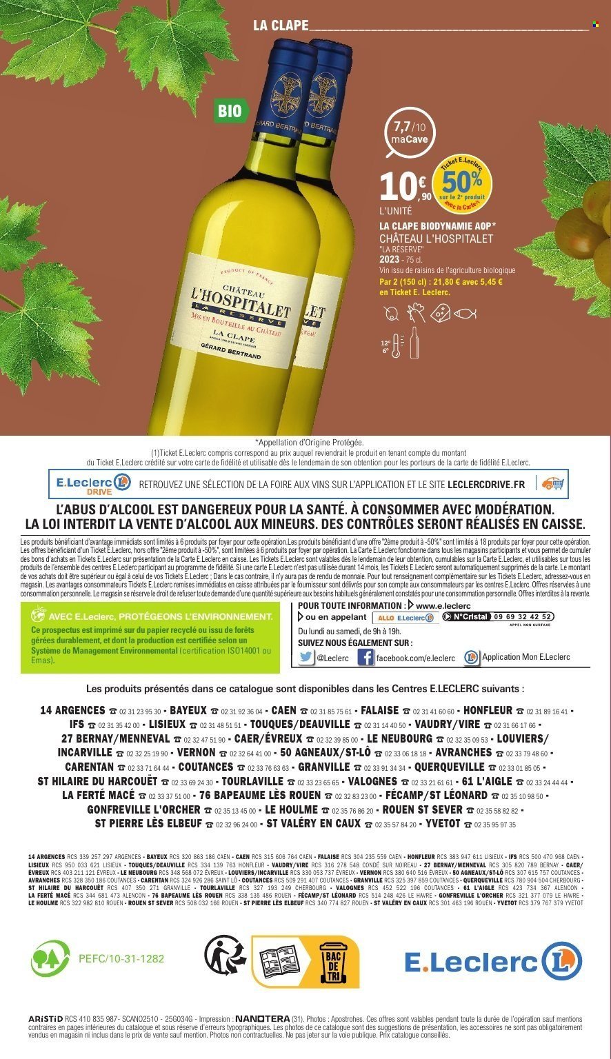 Catalogue E.LECLERC - FOIRE AUX VINS (2025-09-27 - 2025-10-11)