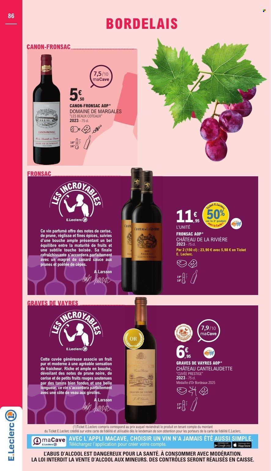Catalogue E.LECLERC - FOIRE AUX VINS (2025-09-27 - 2025-10-11)