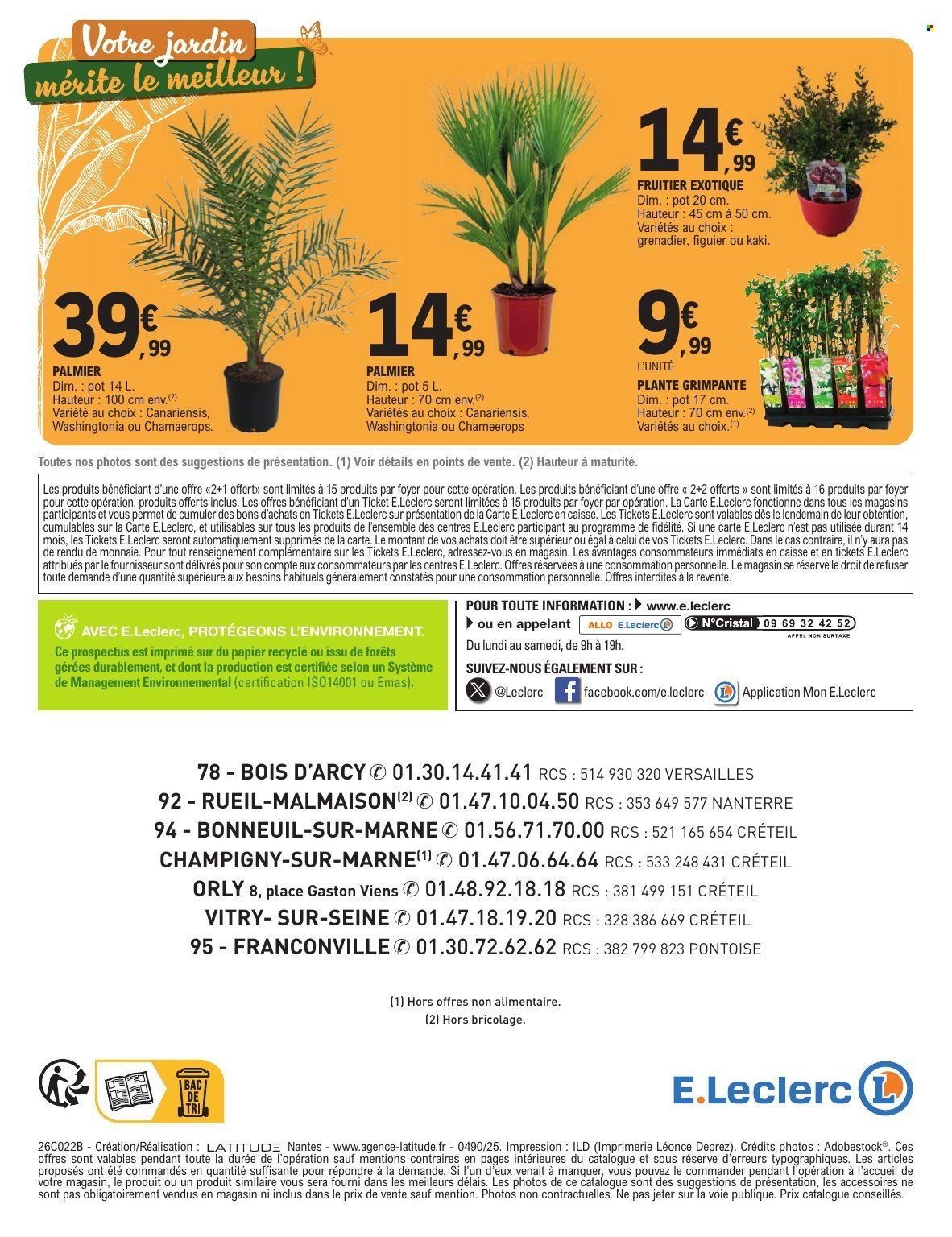 Catalogue E.LECLERC - PLANTATION
