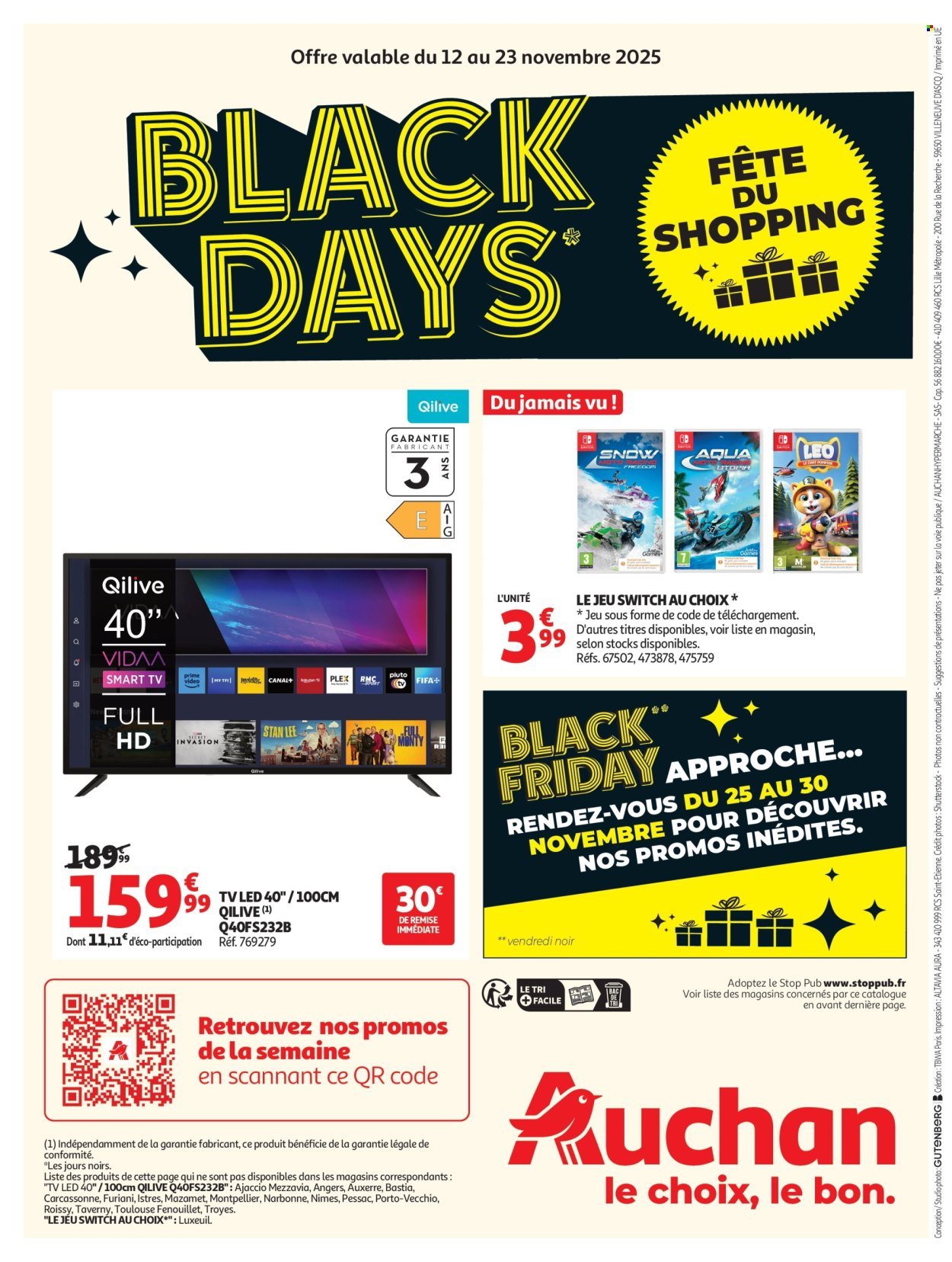 Catalogue AUCHAN - Les Black Days c'est parti !