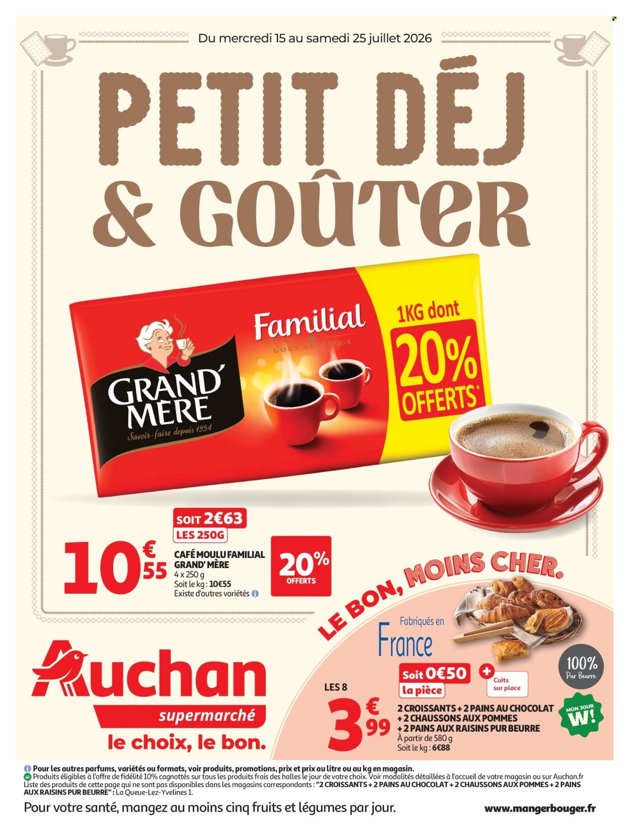 Catalogue AUCHAN - Petit dej, goûter super