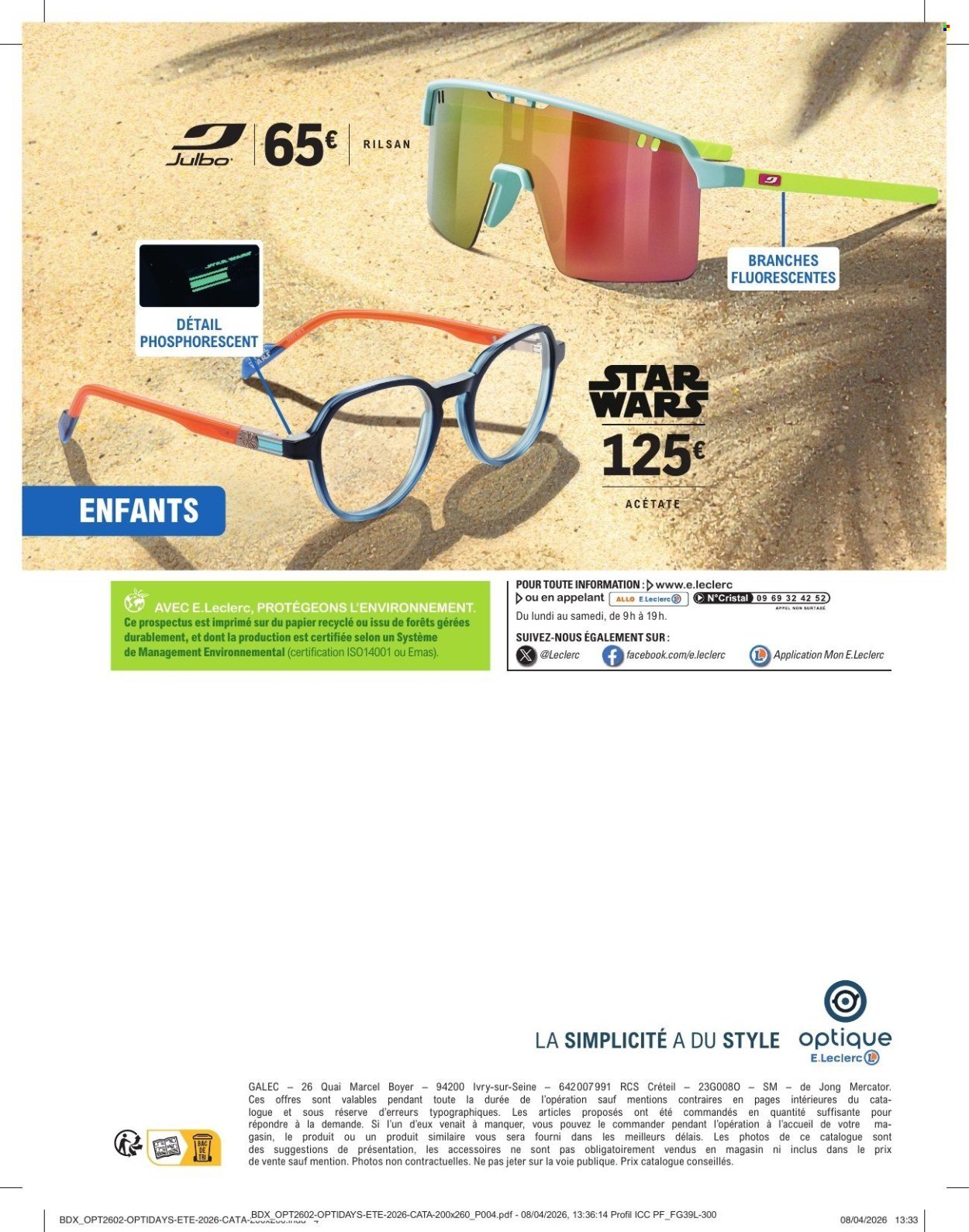 Catalogue E.LECLERC - OPTI'DAYS ÉTÉ