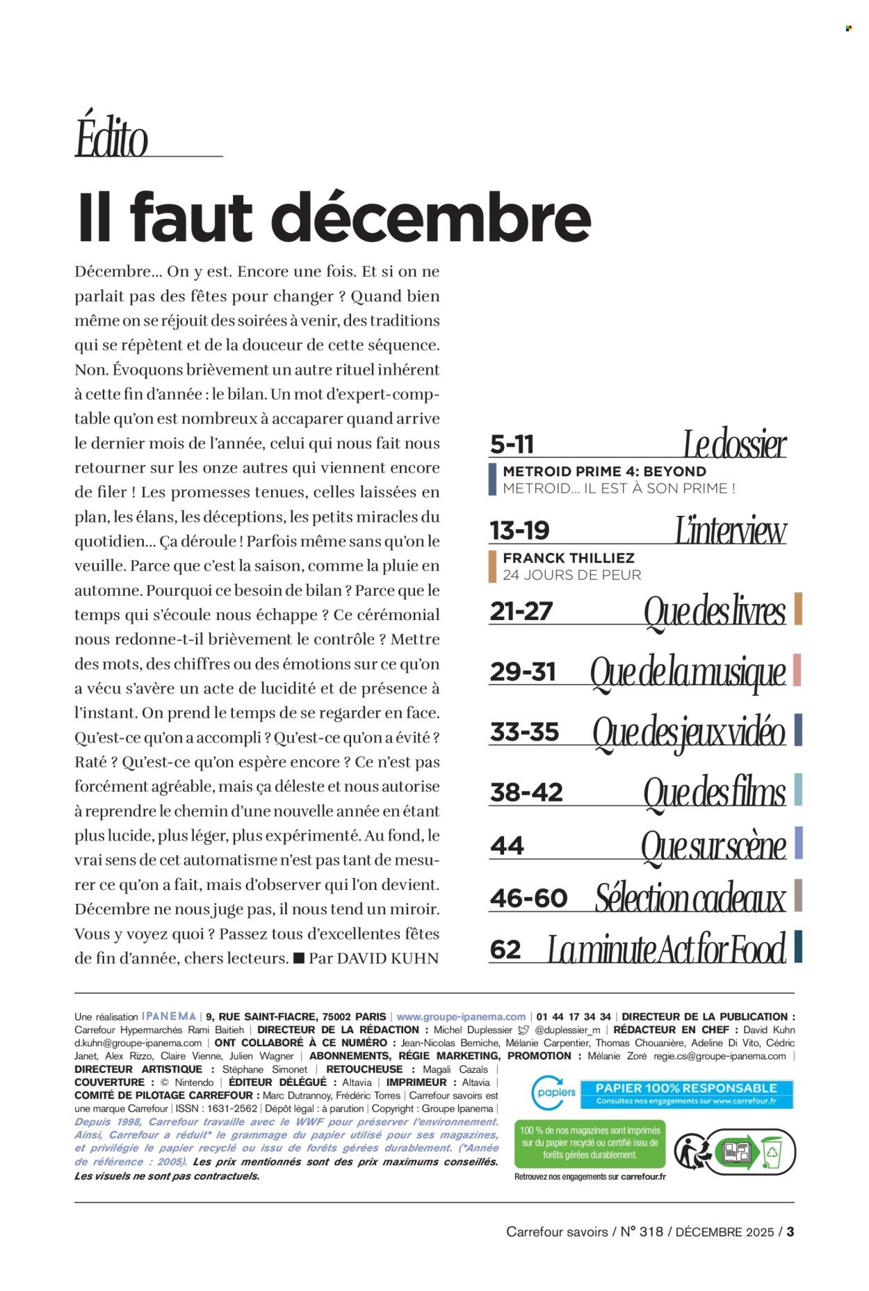Catalogue CARREFOUR - À CHACUN SA CULTURE (2025-12-01 - 2025-12-31)