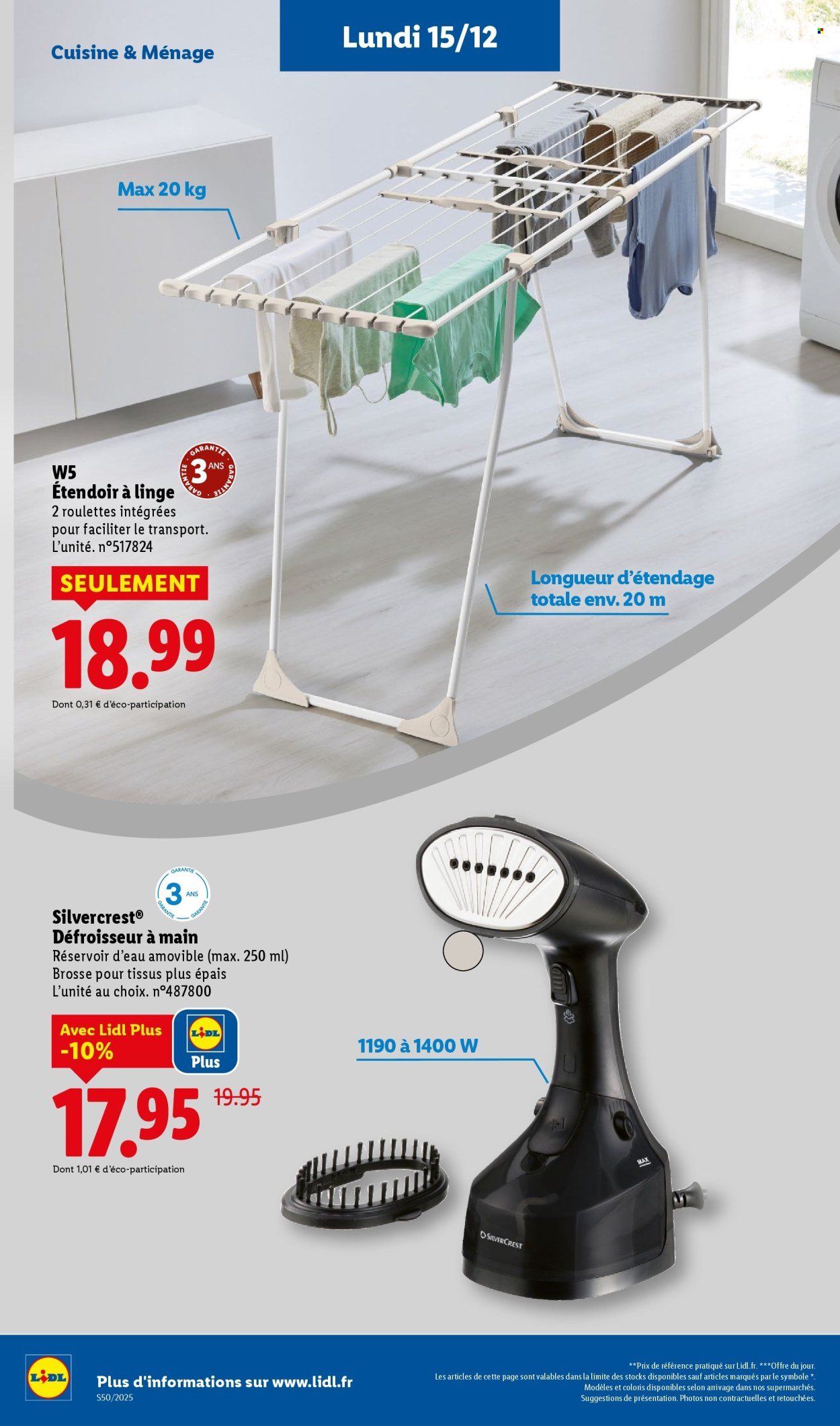 Catalogue LIDL - Les bonnes affaires de la semaine (2025-12-15 - 2025-12-18)