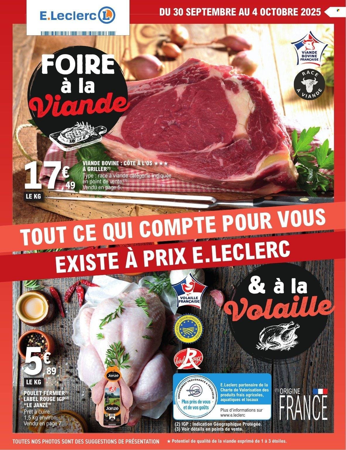 Catalogue E.LECLERC - FOIRE A LA VIANDE & VOLAILLE (2025-09-30 - 2025-10-04)