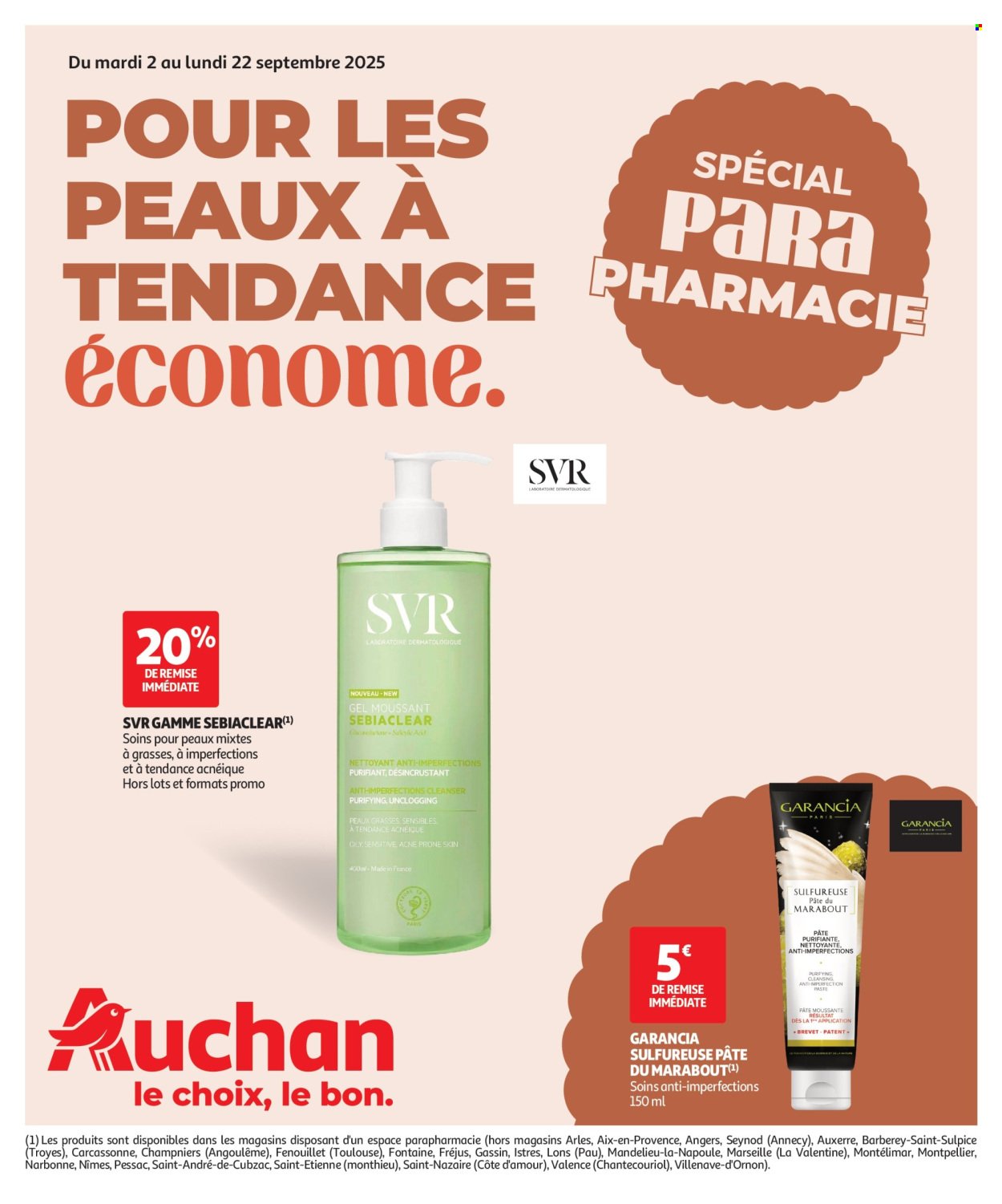 Catalogue AUCHAN - Pour les peaux à tendance économe (2025-09-02 - 2025-09-22)