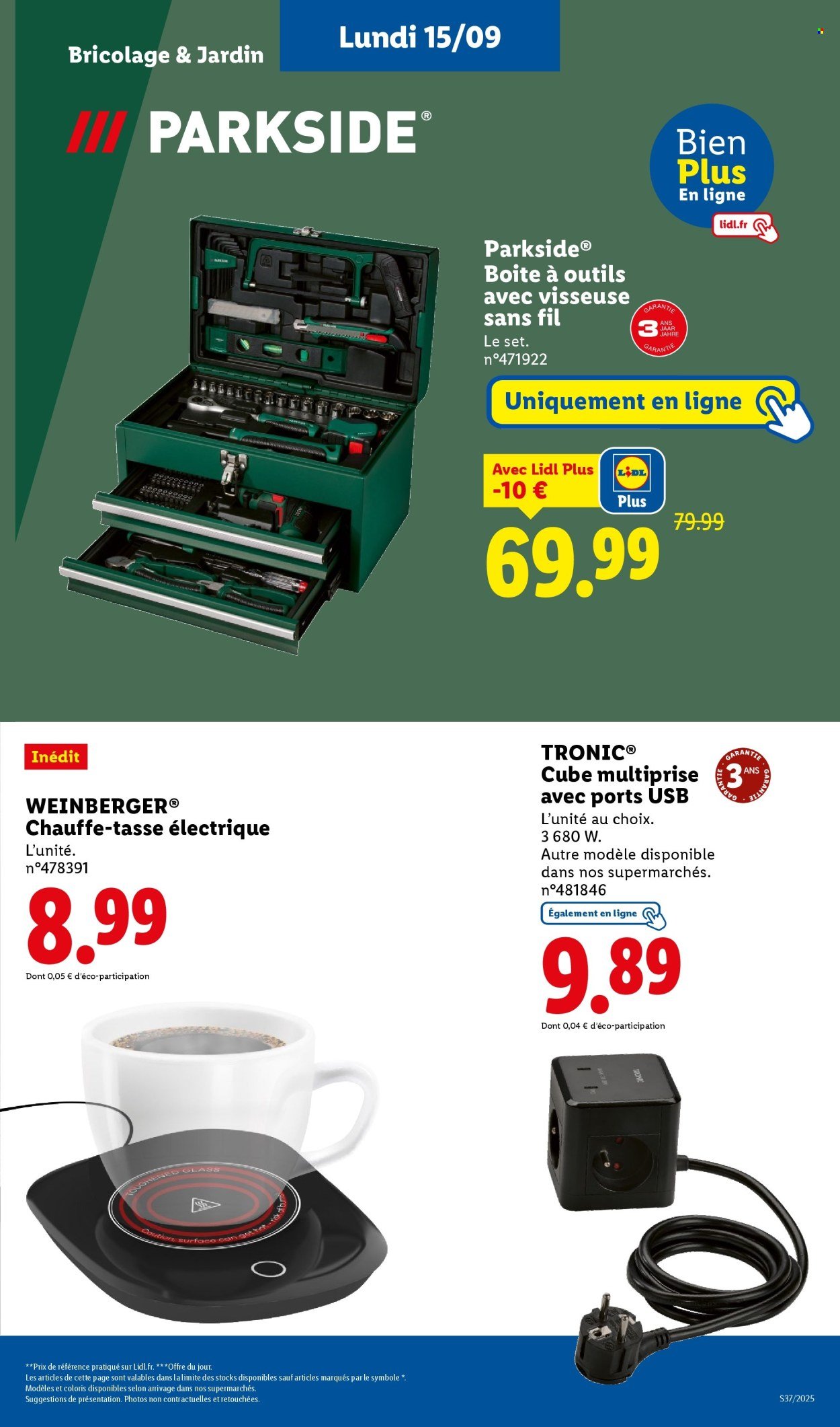 Catalogue LIDL - Les bonnes affaires de la semaine (2025-09-11 - 2025-09-15)