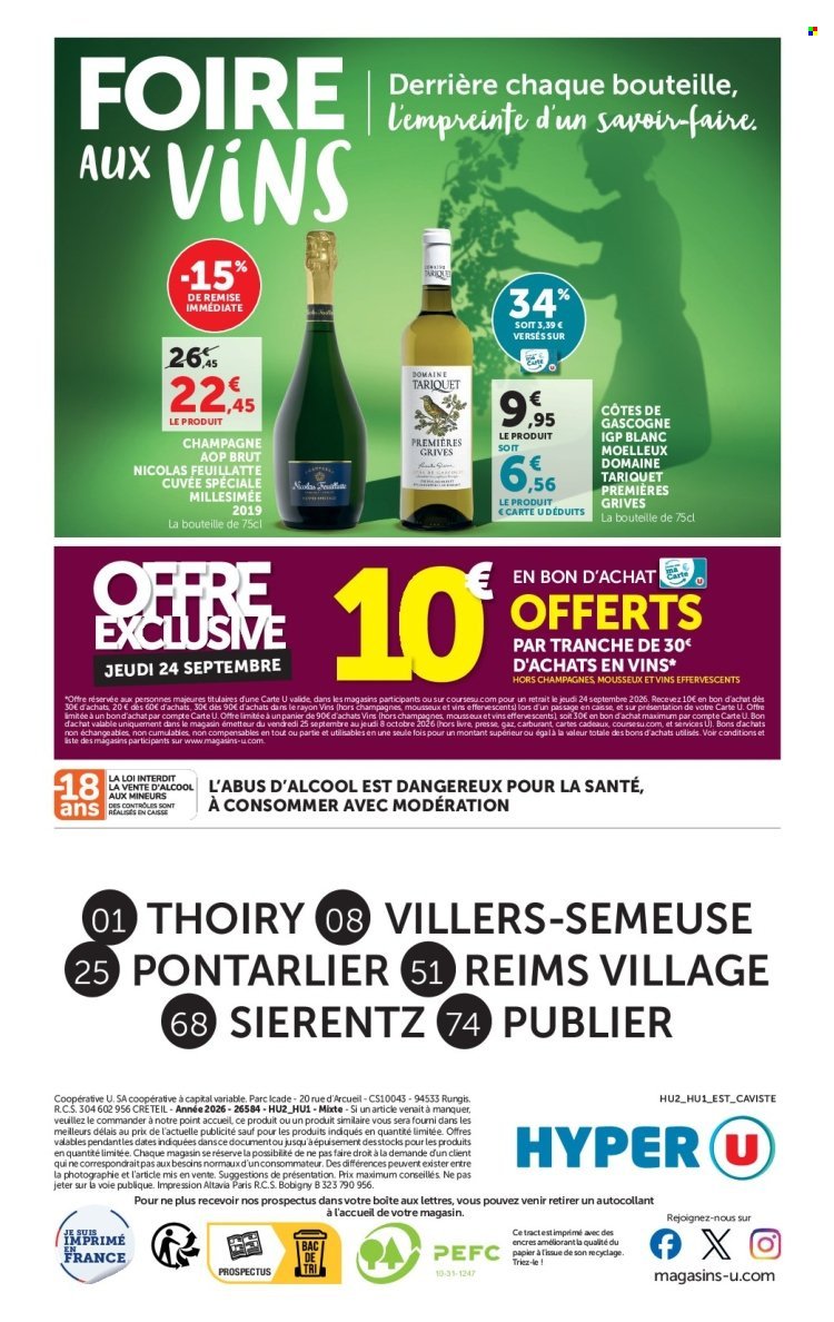 Catalogue HYPER U - FOIRE AUX VINS consultation en avant-première !