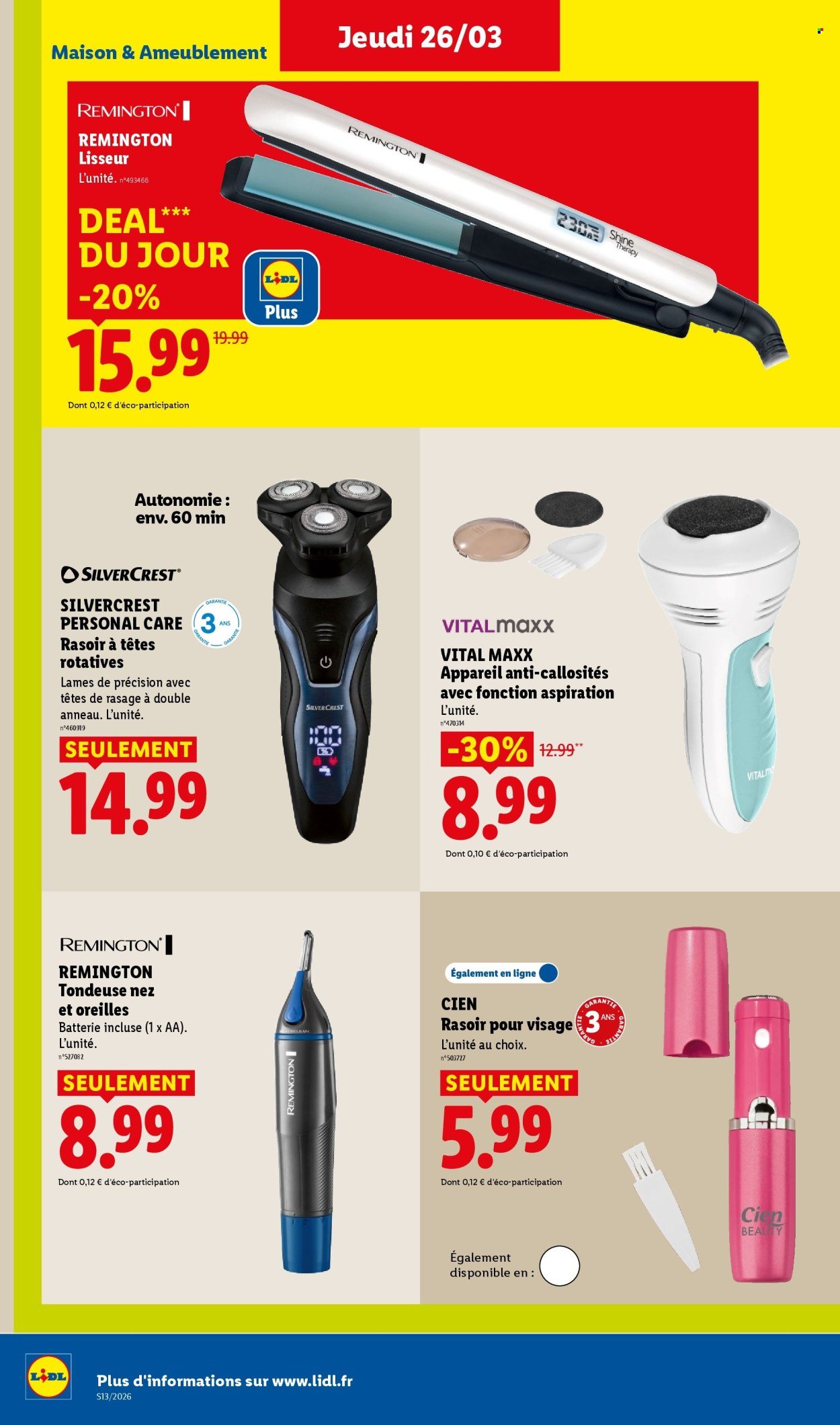 Catalogue LIDL - Les bonnes affaires de la semaine (2026-03-26 - 2026-03-30)