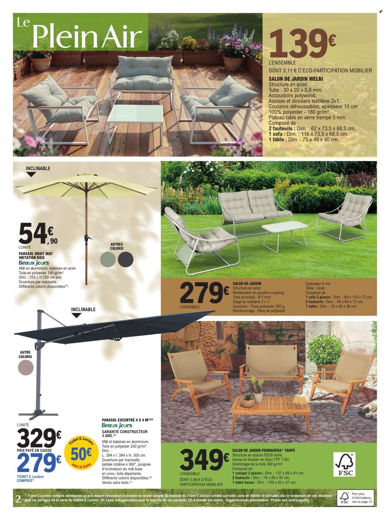 Catalogue E.LECLERC - PLEIN AIR GSA