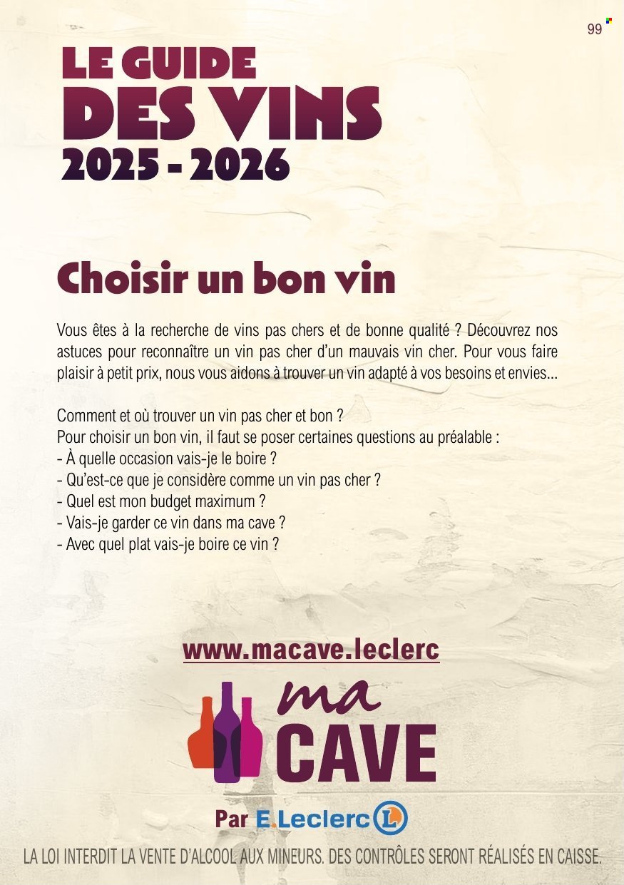 Catalogue E.LECLERC - GUIDE DES VINS 2025/2026 (2025-09-03)