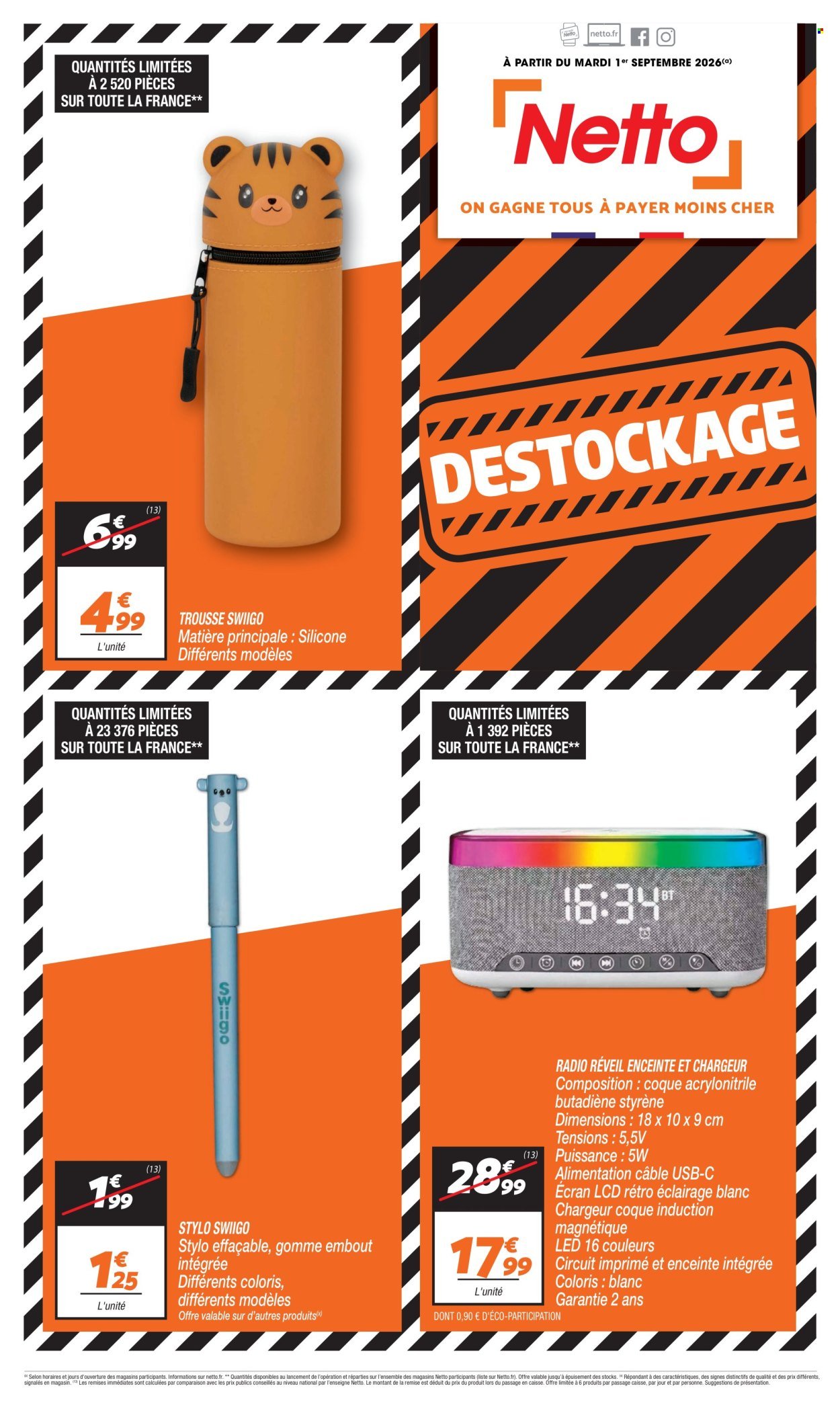 Catalogue NETTO - DESTOCKAGE SEPTEMBRE