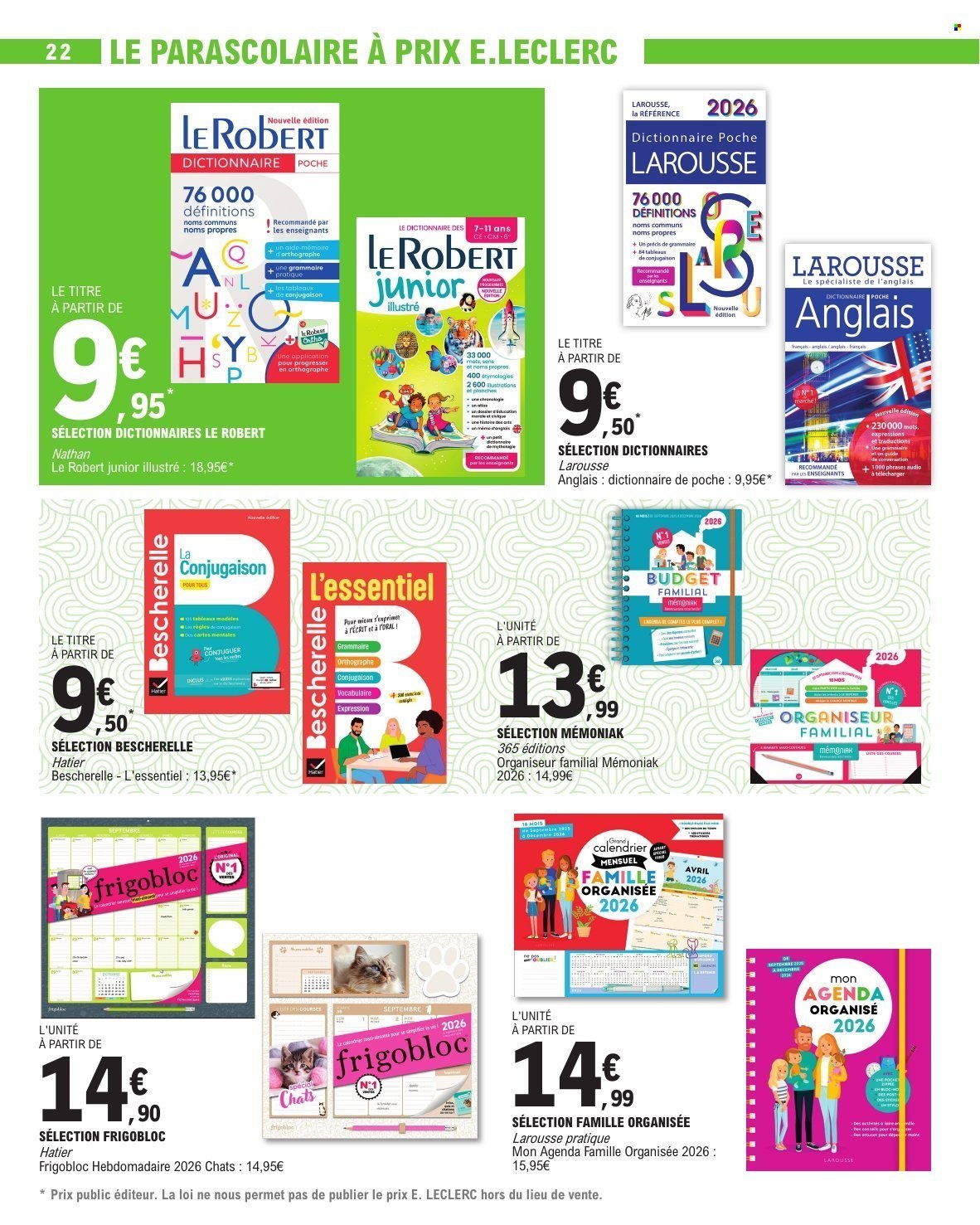Catalogue E.LECLERC - RENTREE DES CLASSES (2025-07-29 - 2025-09-06)