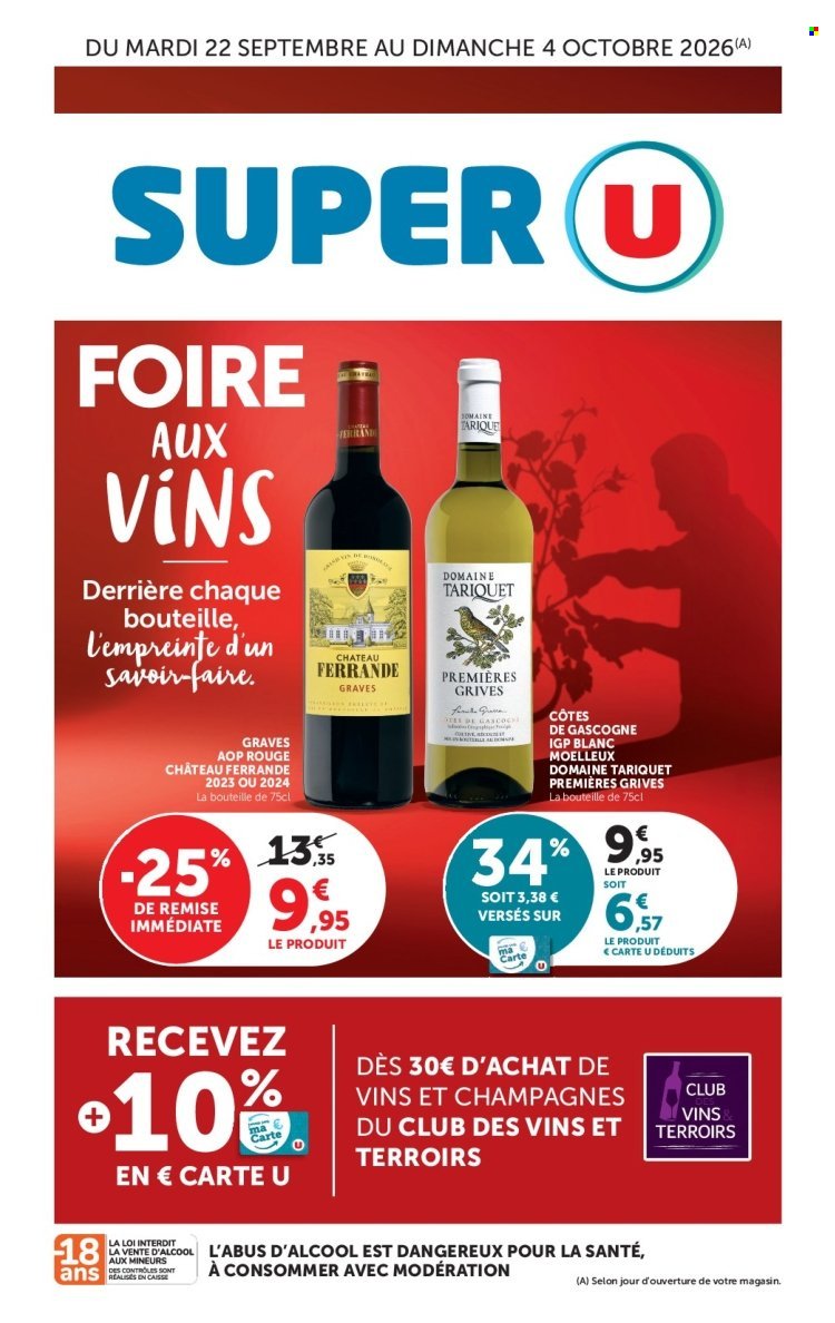 Catalogue SUPER U - FOIRE AUX VINS consultation en avant-première !