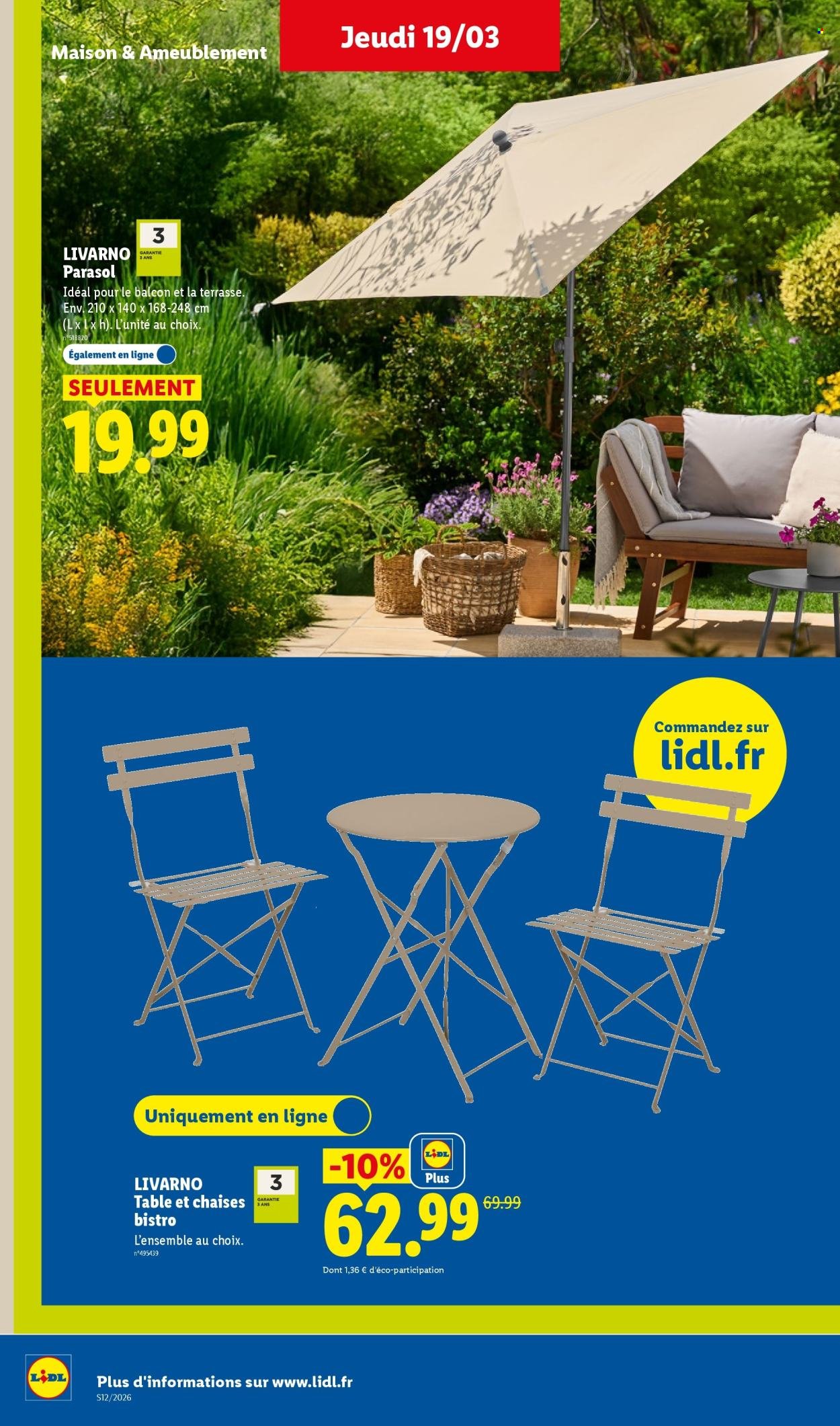 Catalogue LIDL - Les bonnes affaires de la semaine (2026-03-16 - 2026-03-19)