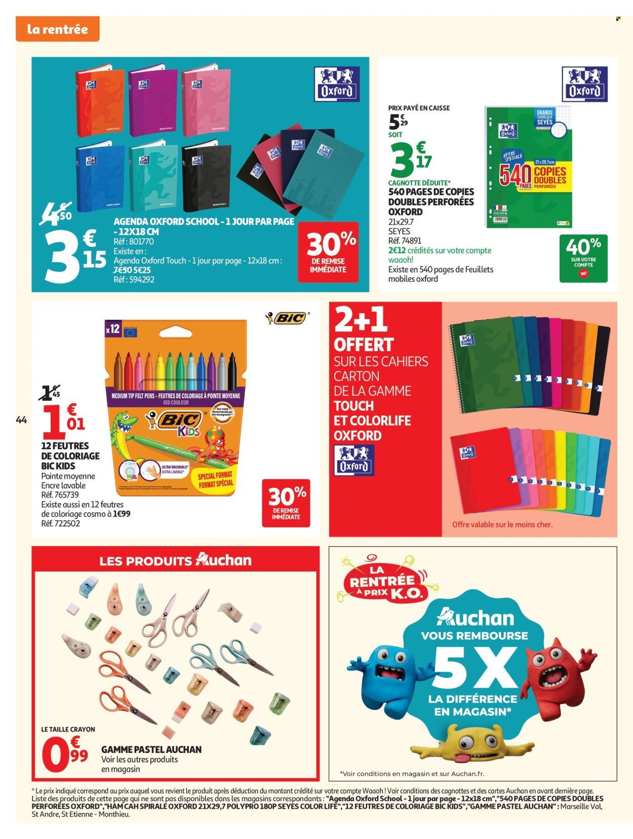 Catalogue AUCHAN - Promos XXL, rentrée