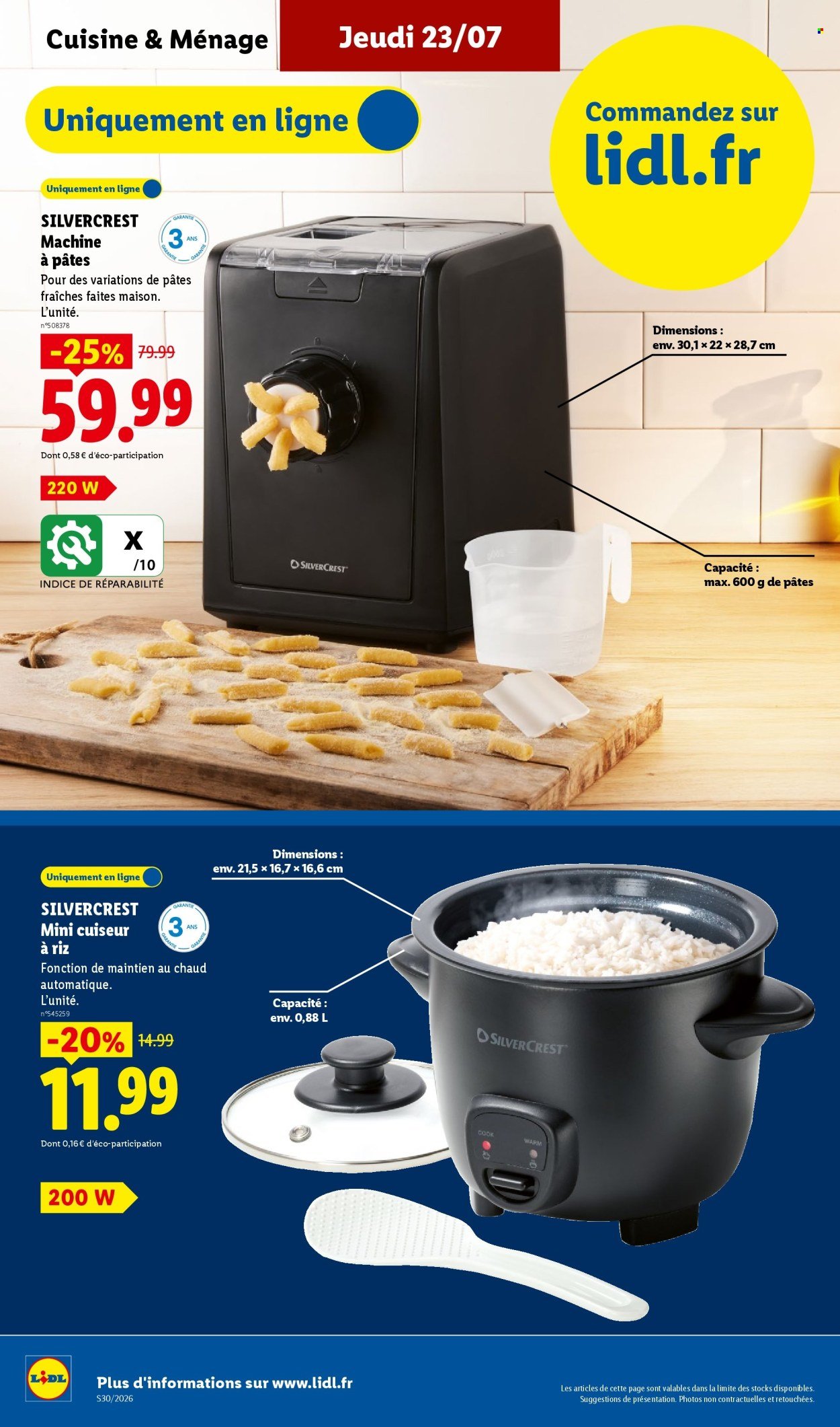 Catalogue LIDL - Les Exclus Web de la semaine
