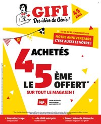 Catalogue GIFI - Notre anniversaire, c'est aussi le vôtre !