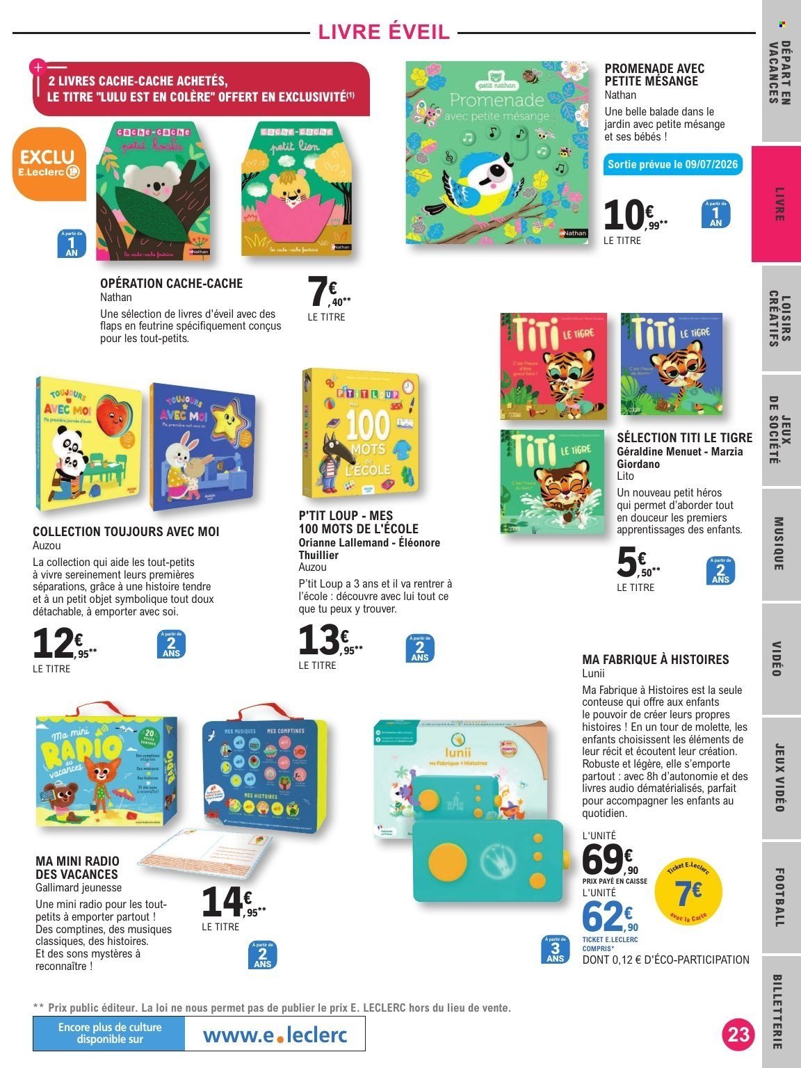 Catalogue E.LECLERC - SELECTION ÉTÉ