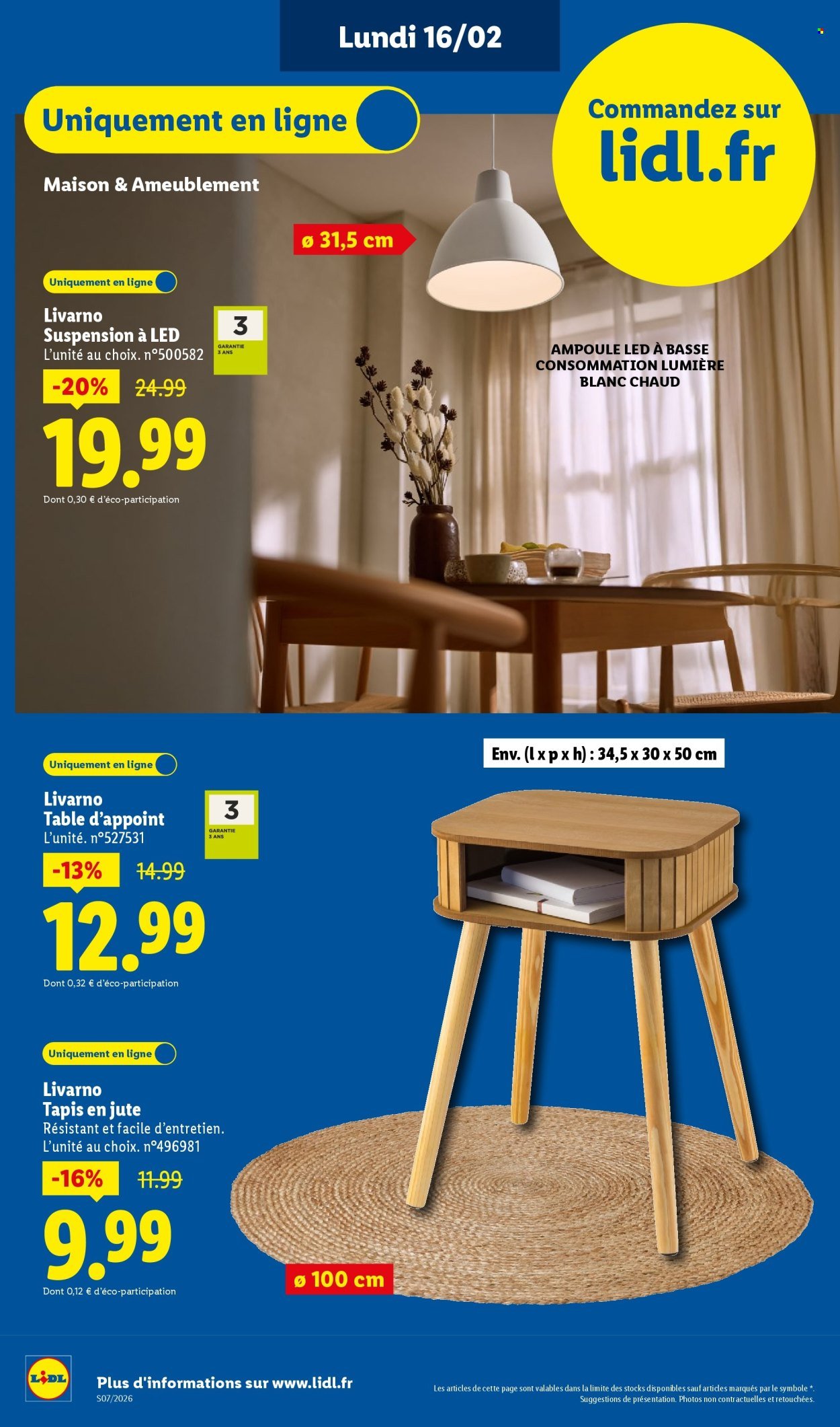 Catalogue LIDL - Les Exclus Web de la semaine
