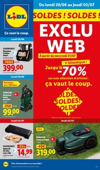 Catalogue LIDL - Les Exclus Web de la semaine
