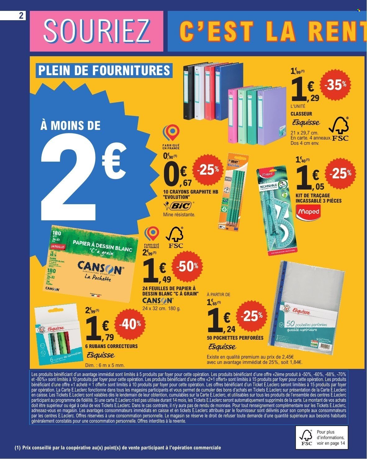 Catalogue E.LECLERC - RENTREE DES CLASSES