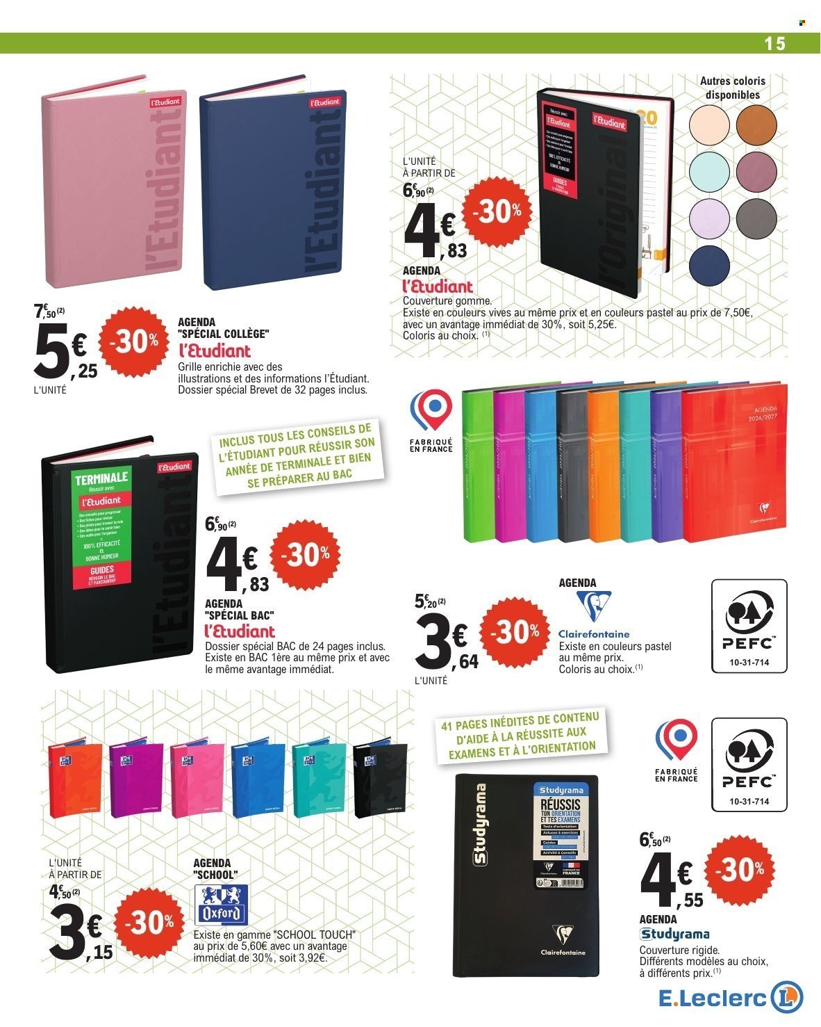 Catalogue E.LECLERC - RENTREE DES CLASSES