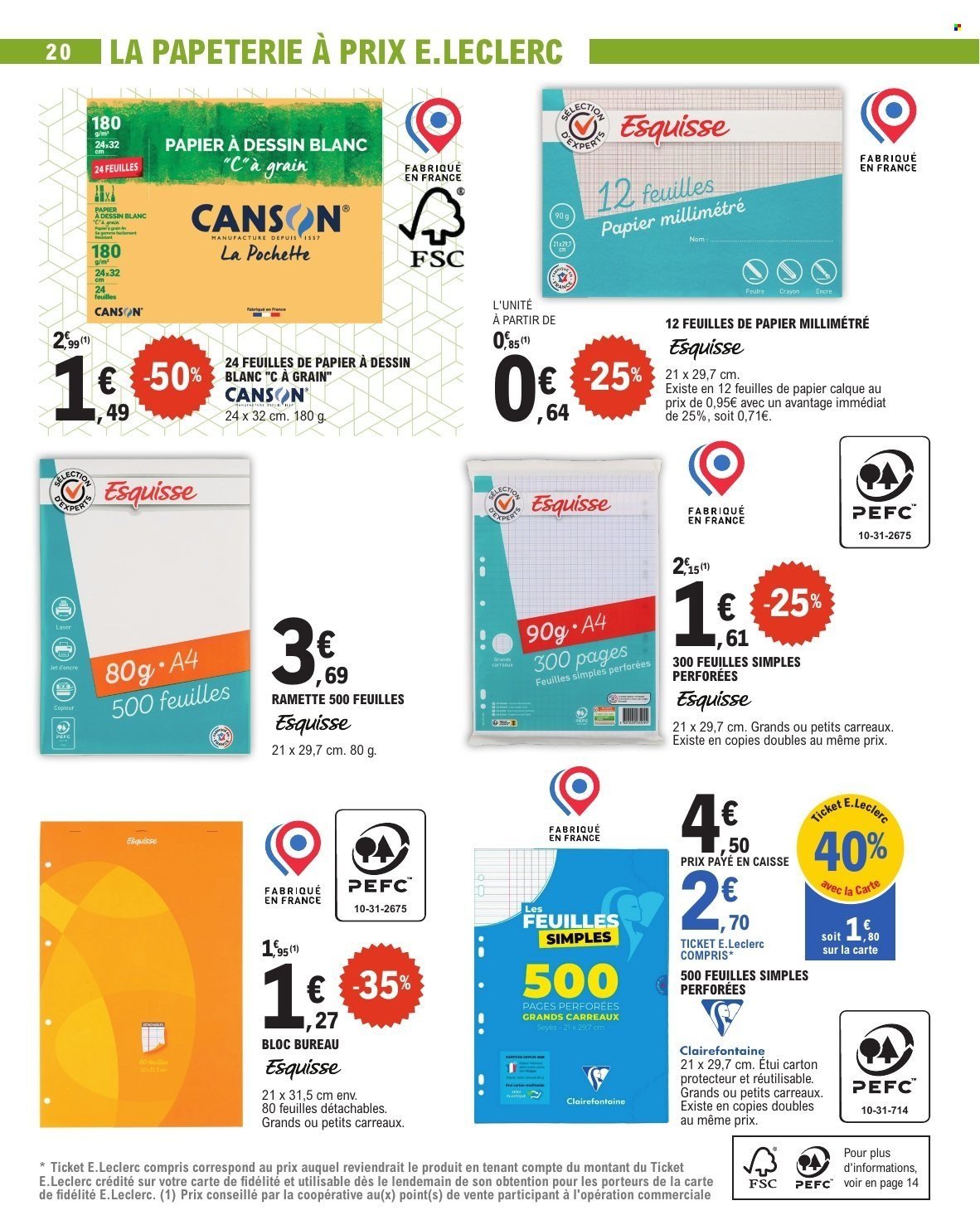 Catalogue E.LECLERC - RENTREE DES CLASSES