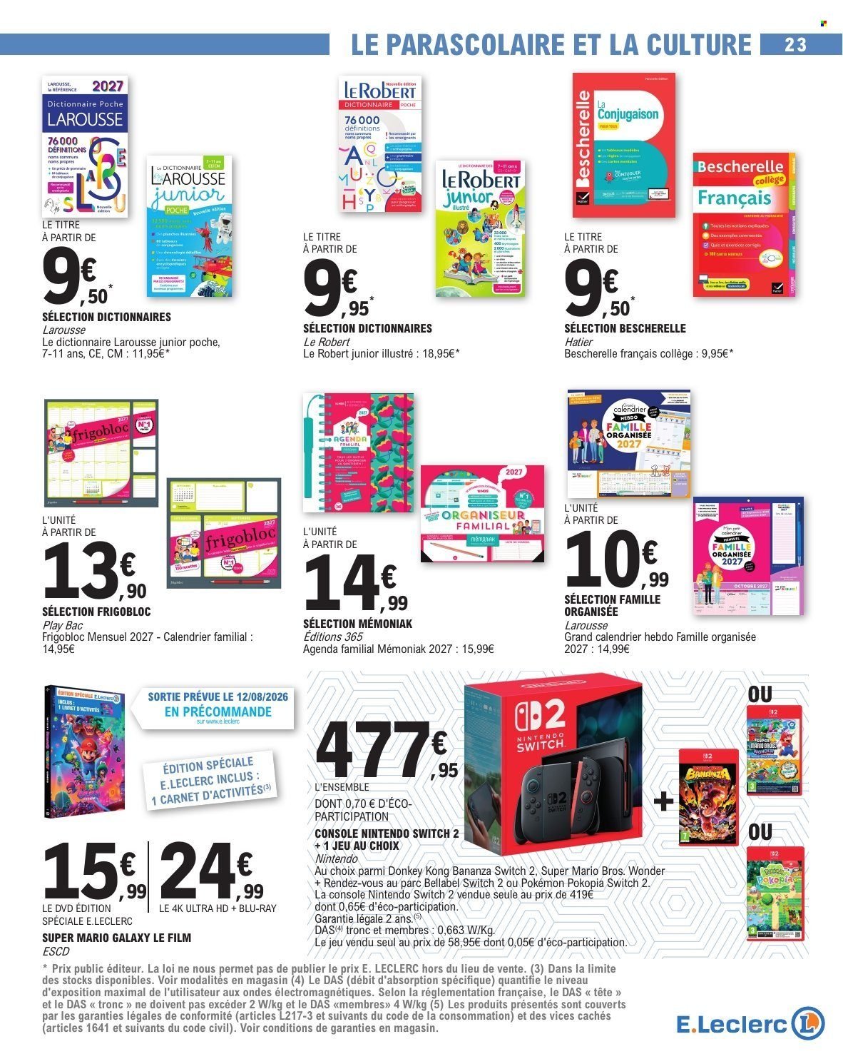 Catalogue E.LECLERC - RENTREE DES CLASSES