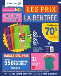 Catalogue E.LECLERC - RENTREE DES CLASSES