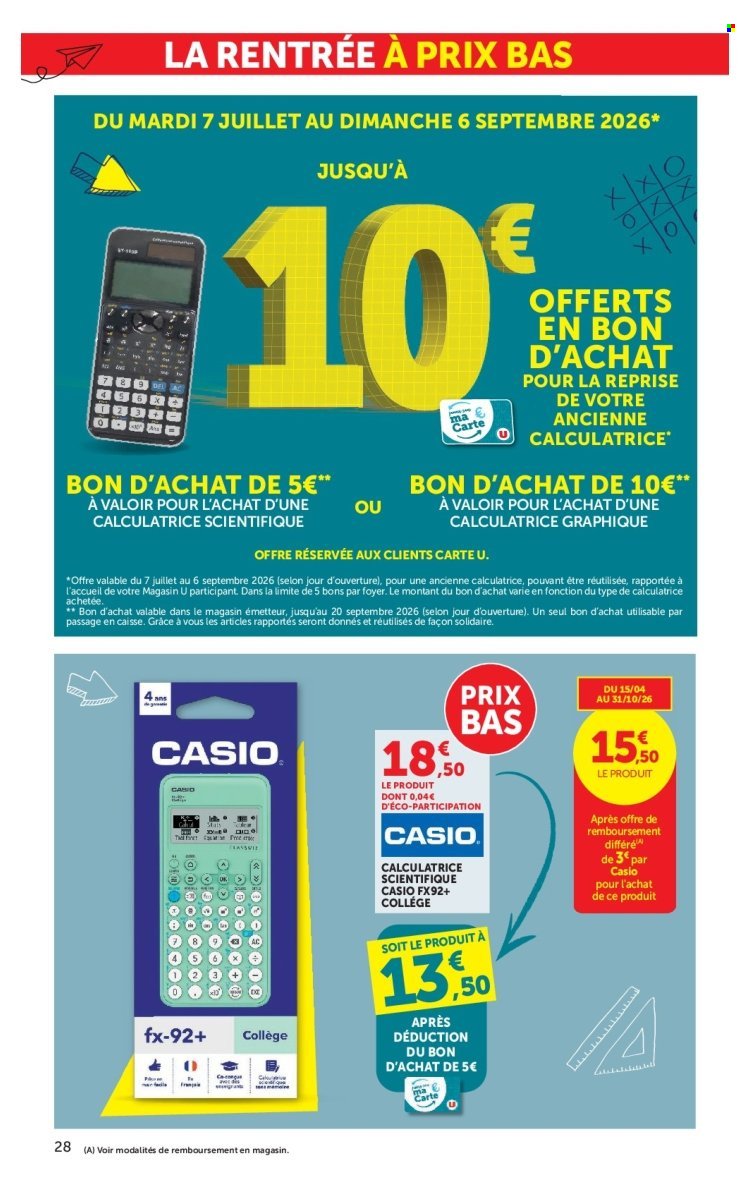 Catalogue HYPER U - La rentrée à prix bas