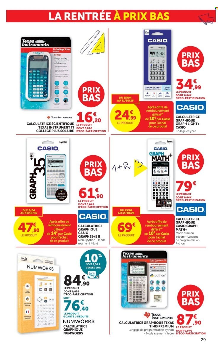 Catalogue HYPER U - La rentrée à prix bas