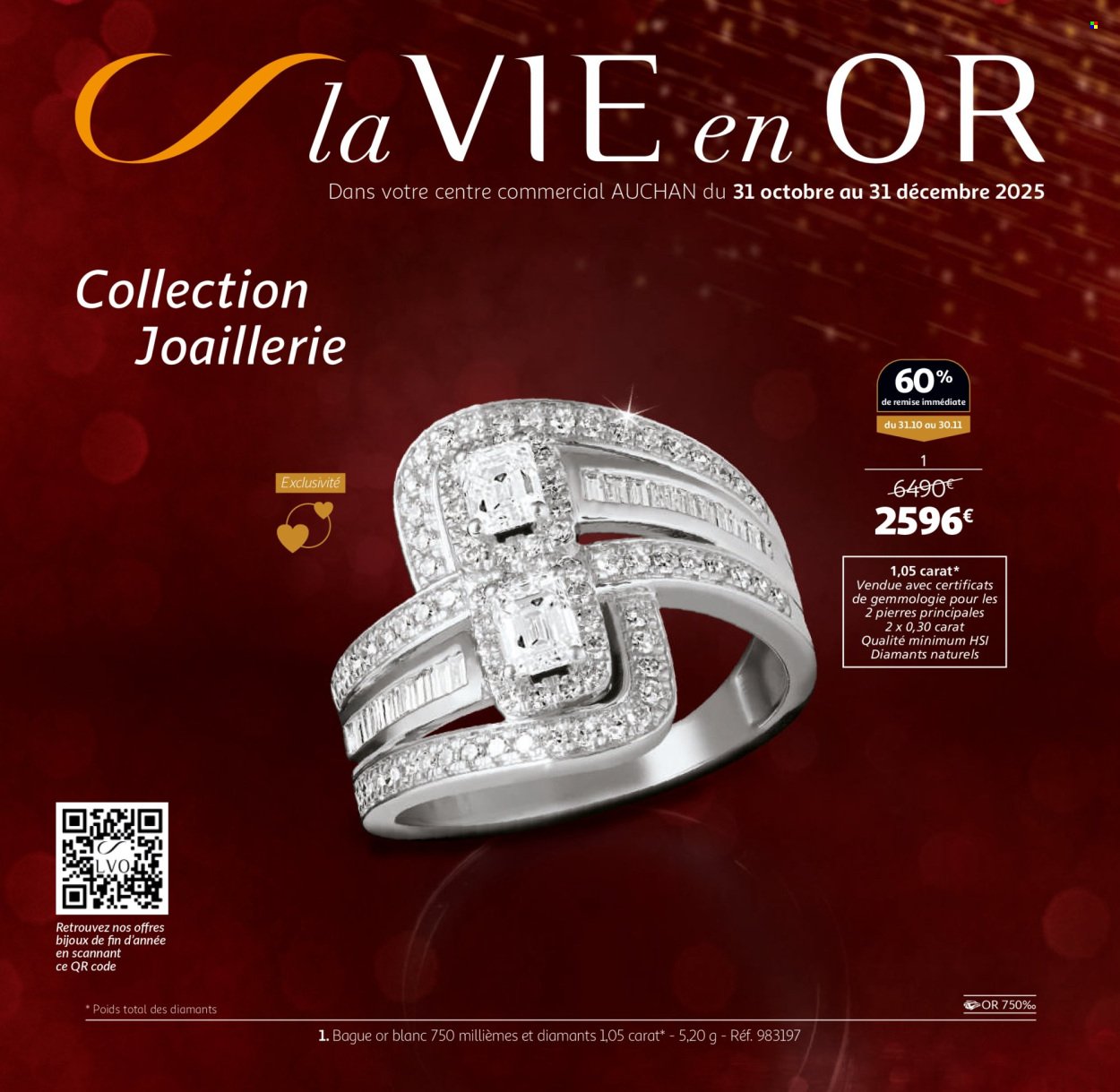 Catalogue AUCHAN - La Vie en Or : collection Joaillerie