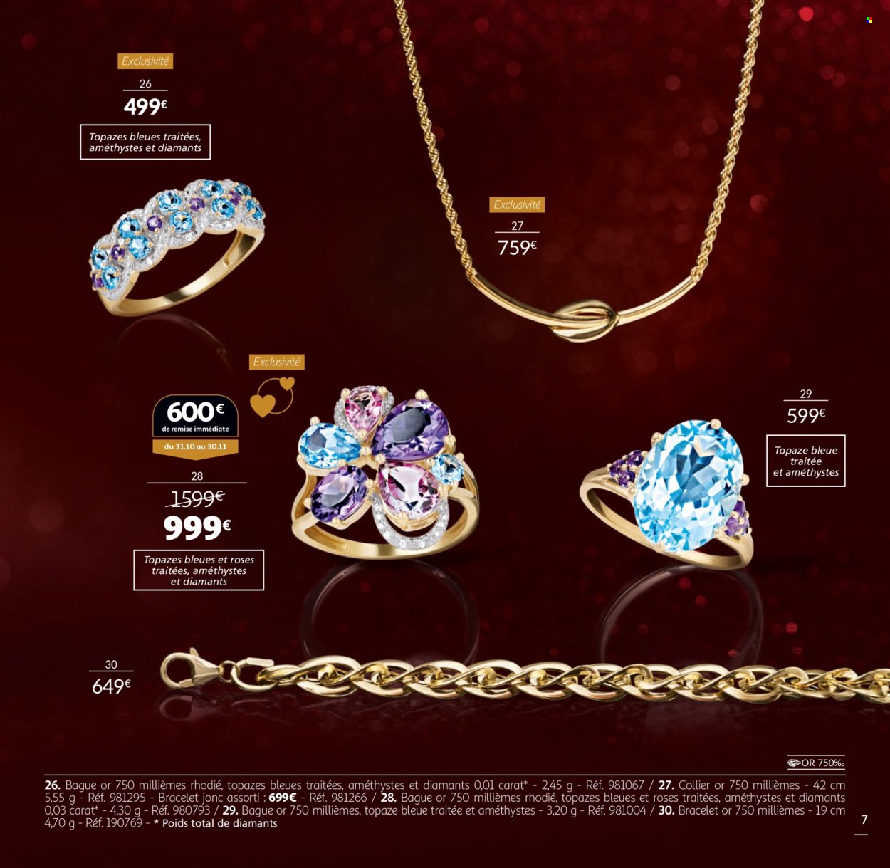 Catalogue AUCHAN - La Vie en Or : collection Joaillerie