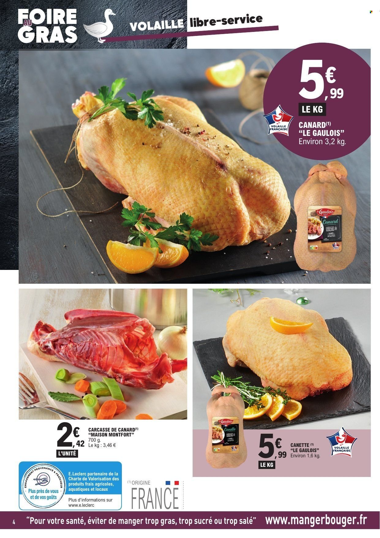 Catalogue E.LECLERC - Foire au gras